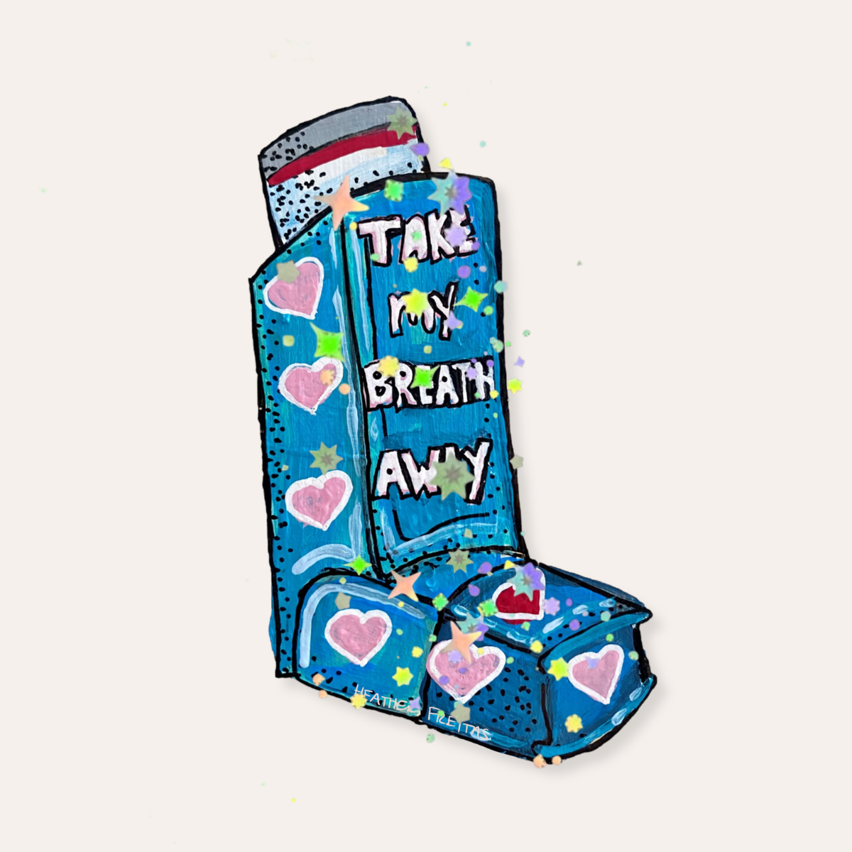 Take My Breath Away Inhaler Sticker