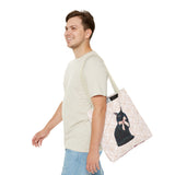 Black Cat With Bow Tote Bag