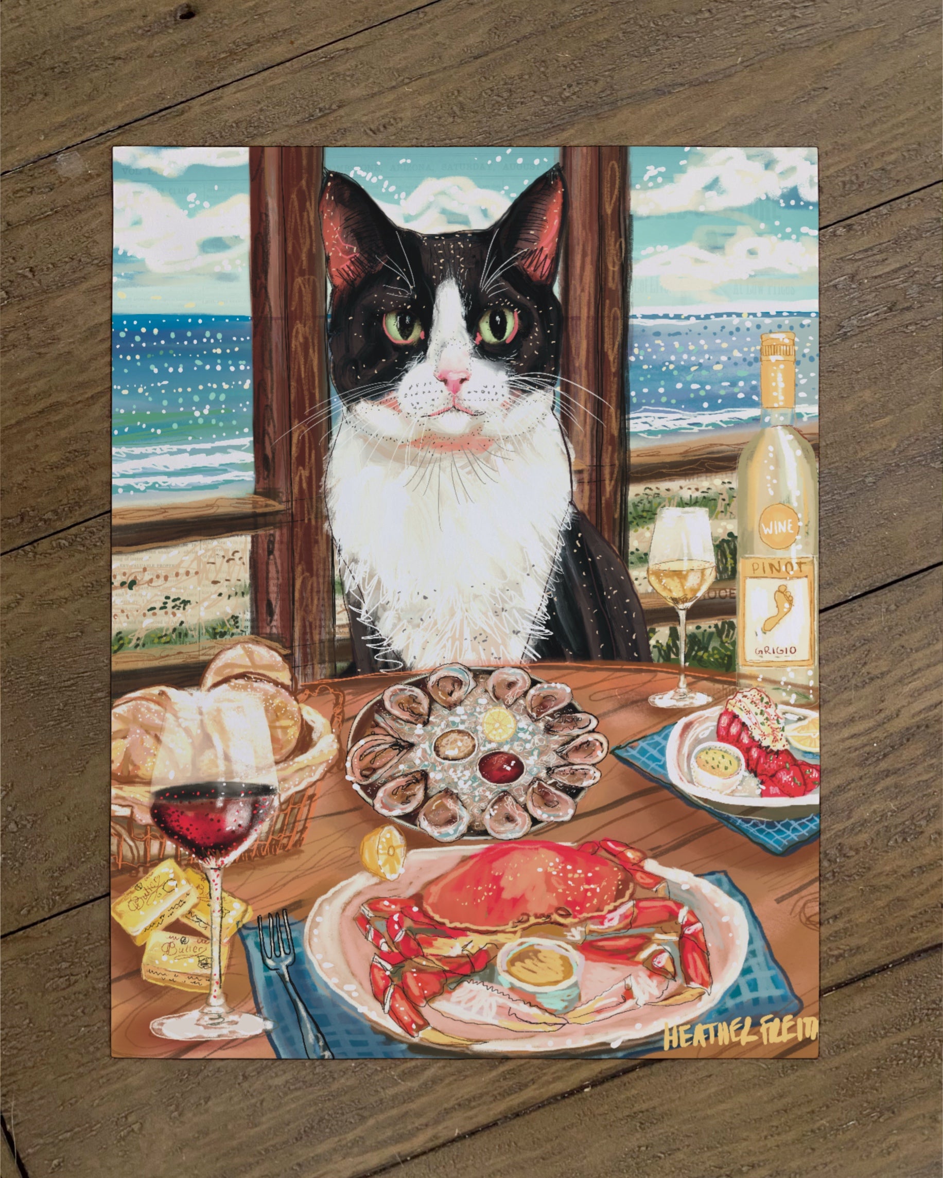 Tuxedo Cat / Build Your Own Fancy Feast Cat Paper Print