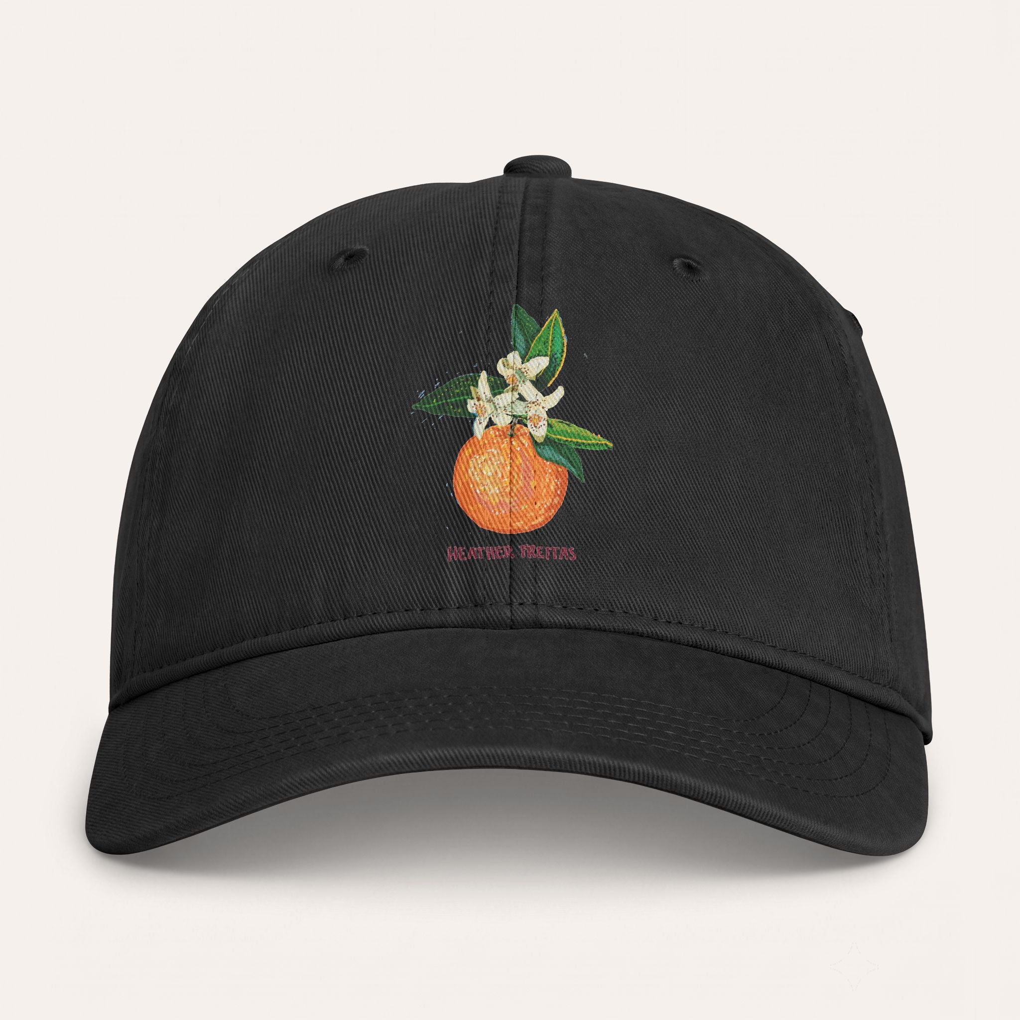 Orange Washed Cotton Cap