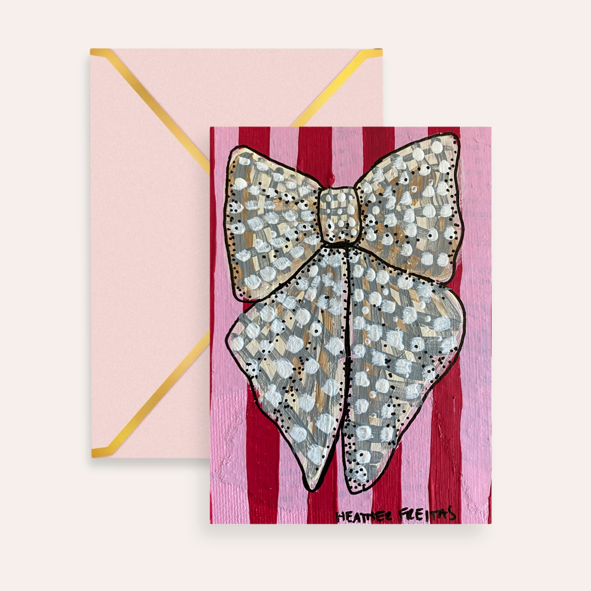 Silver Ribbon Fine Art Greeting Card