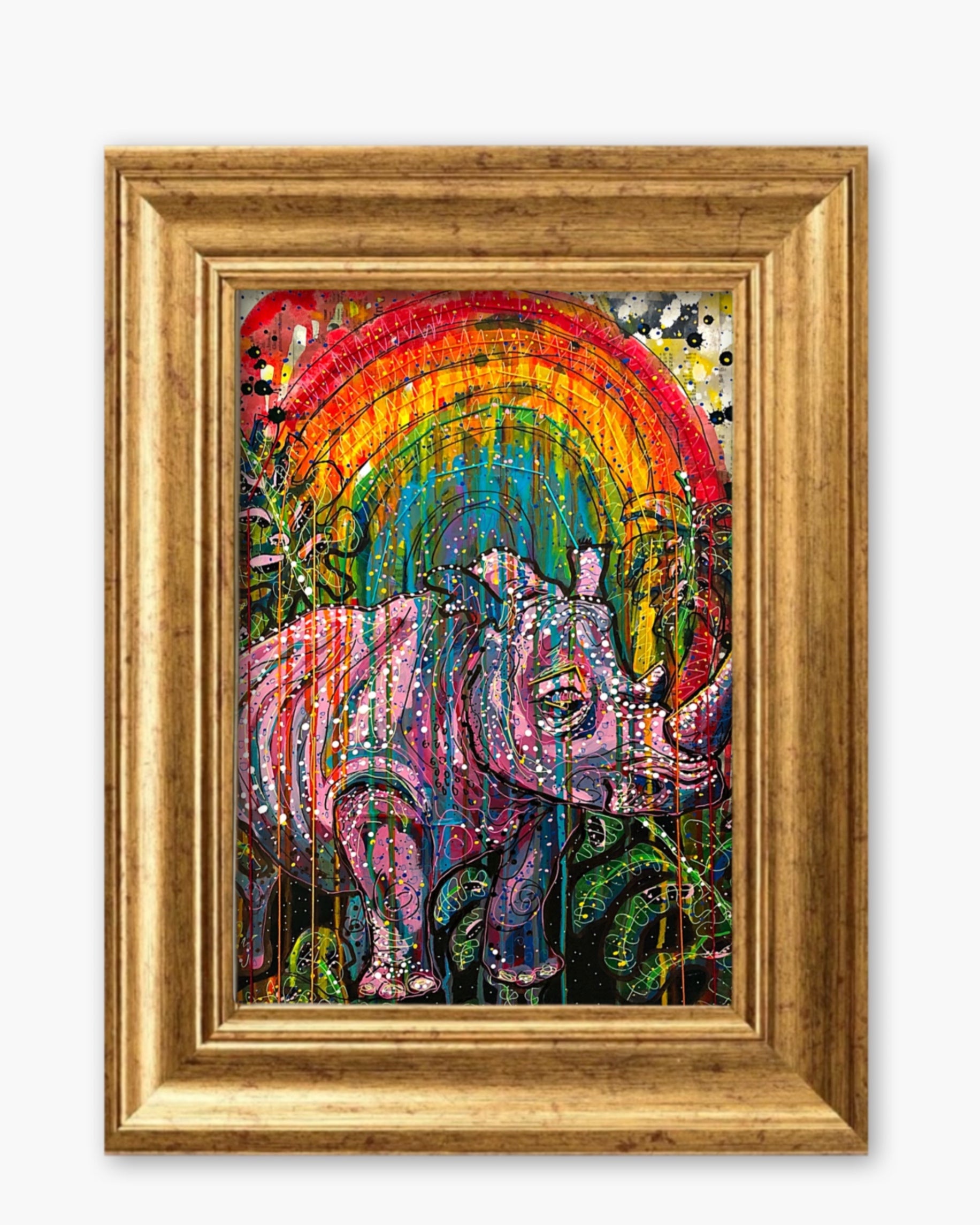 Save The Fat Unicorn Fine Art Magnet ( Large )