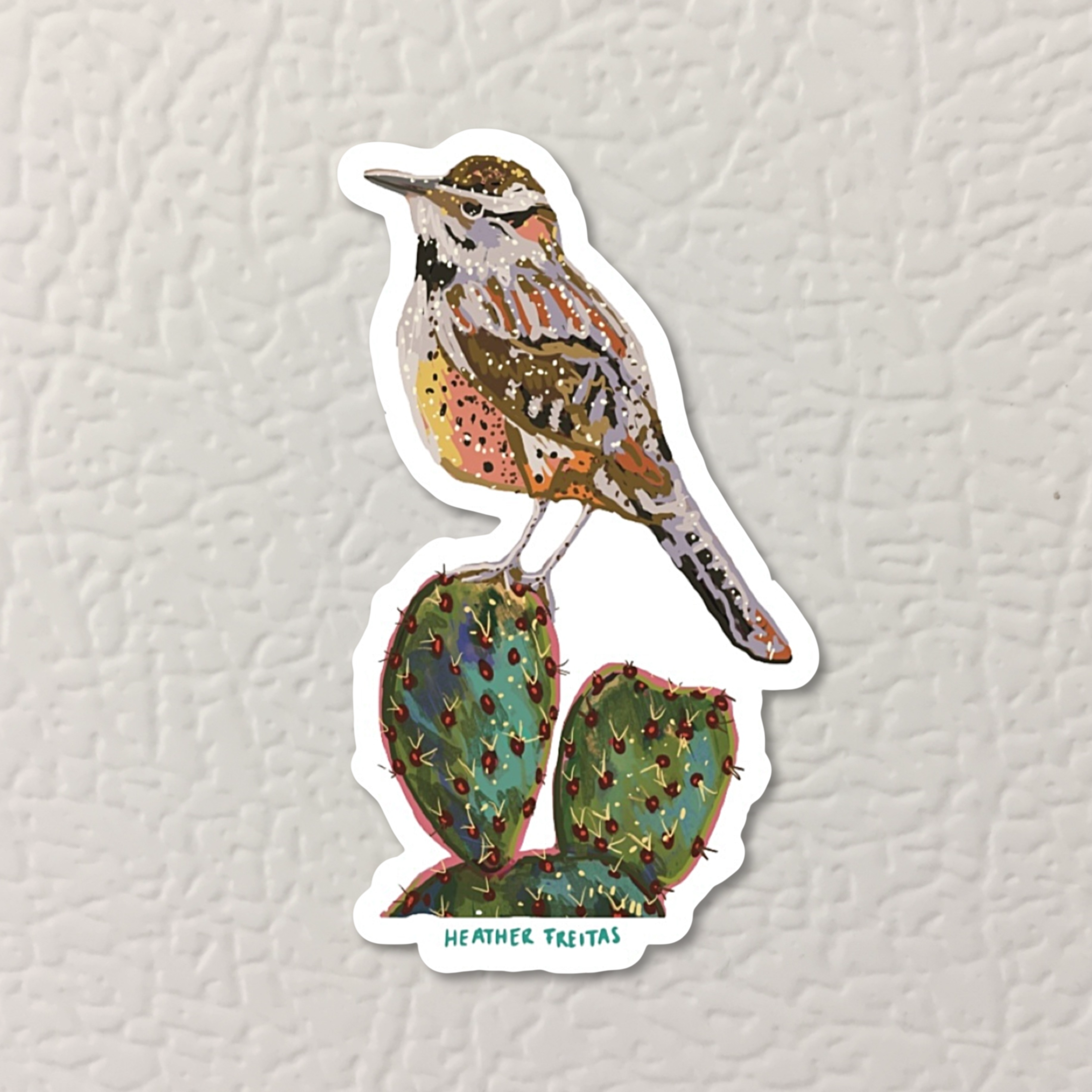 Cactus Wren Magnet ( Die-Cut )