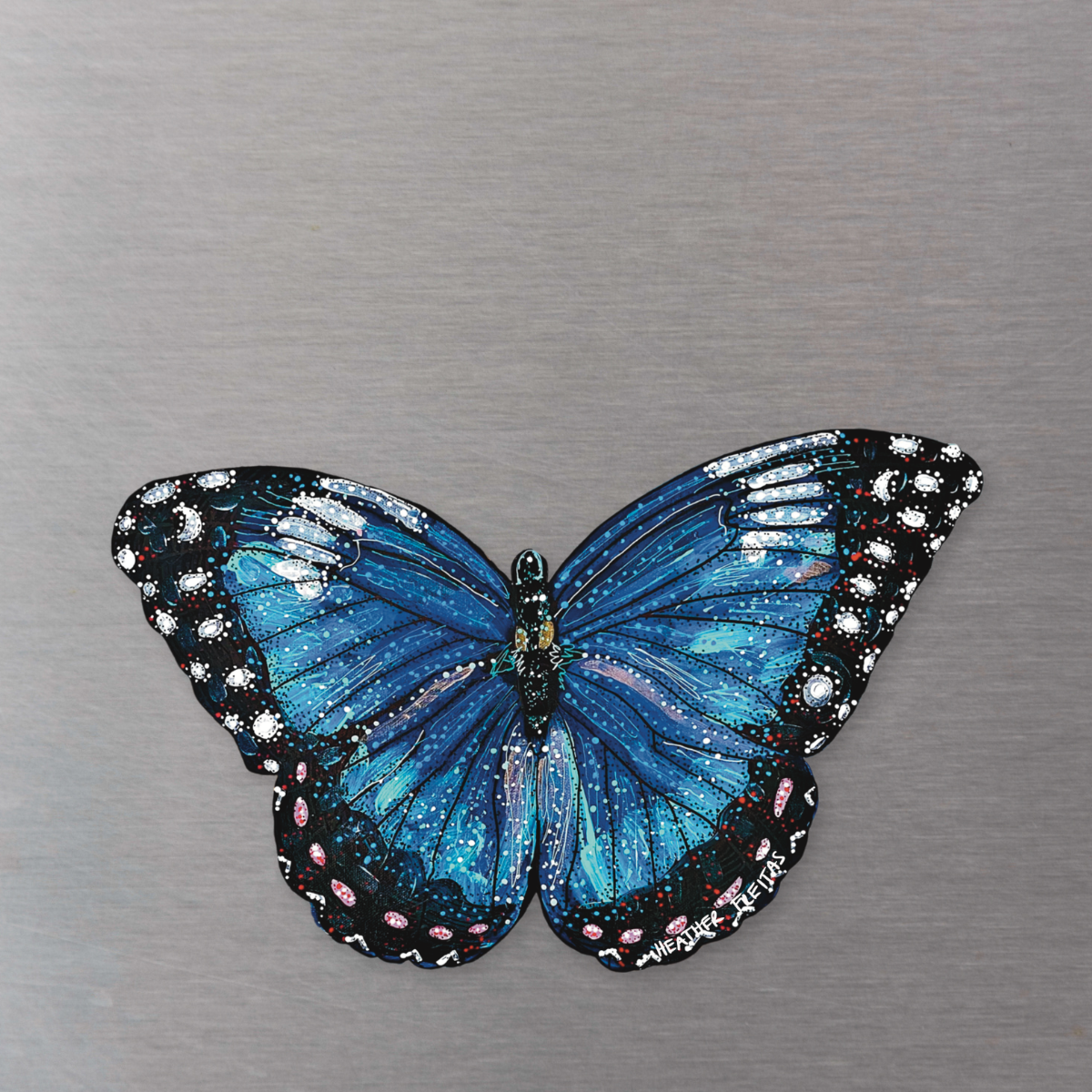 Blue Butterfly Die Cut Magnet