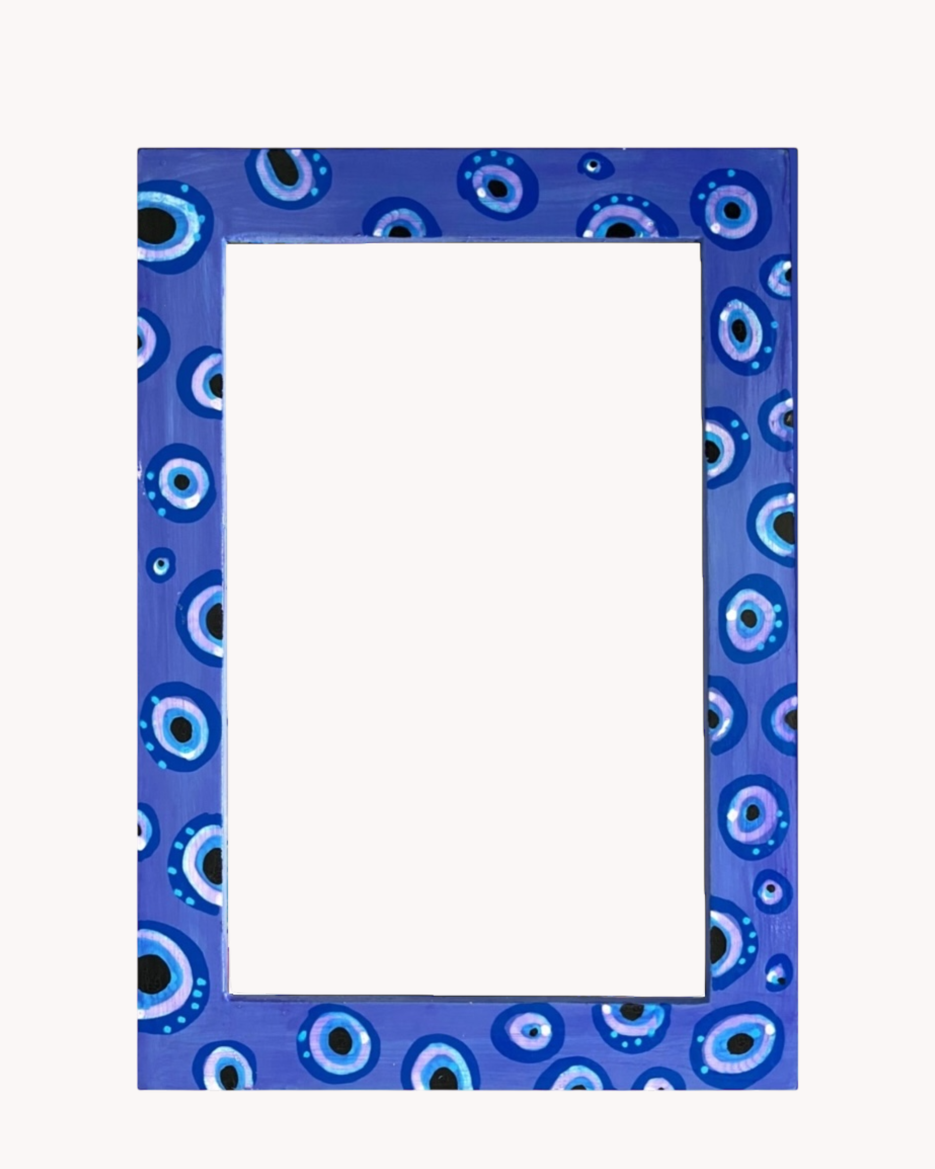 Periwinkle Evil Eye ( Hand Painted Frame 4x6 inch)