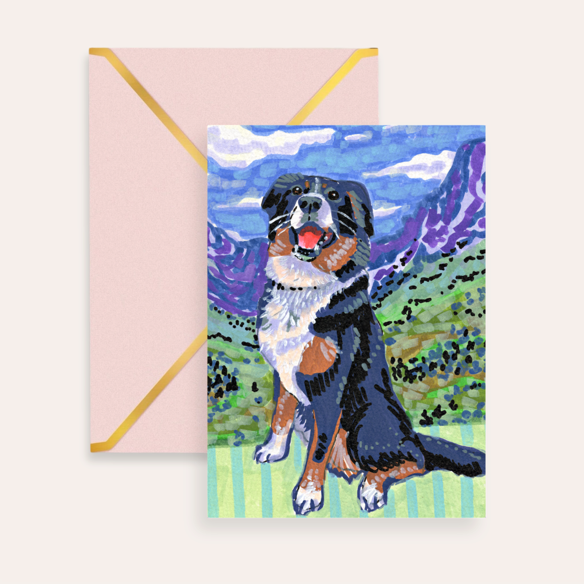 Bernese Mountain Dog Fine Art Greeting Card (Copy)