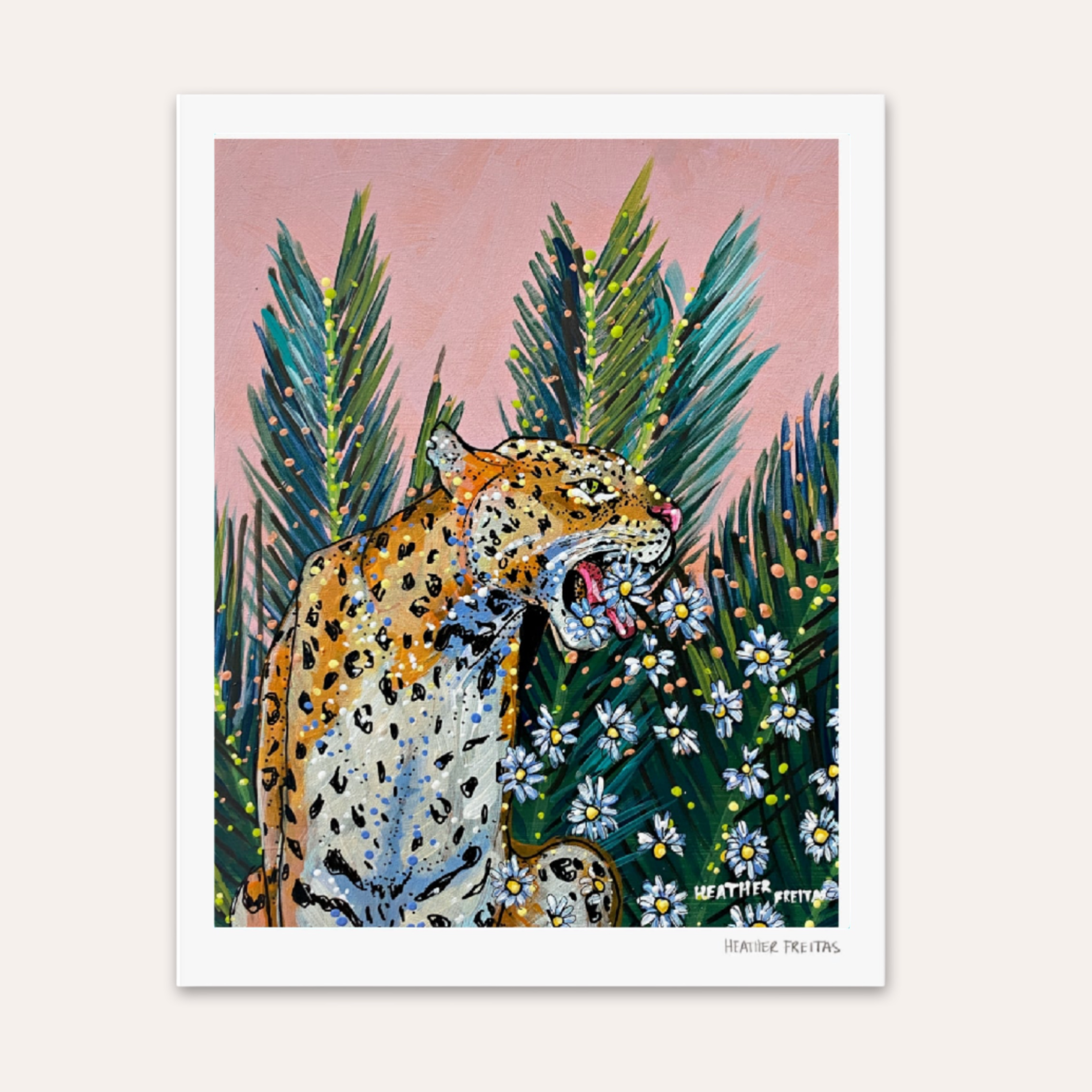 Jaguar Daisy Fine Art Print