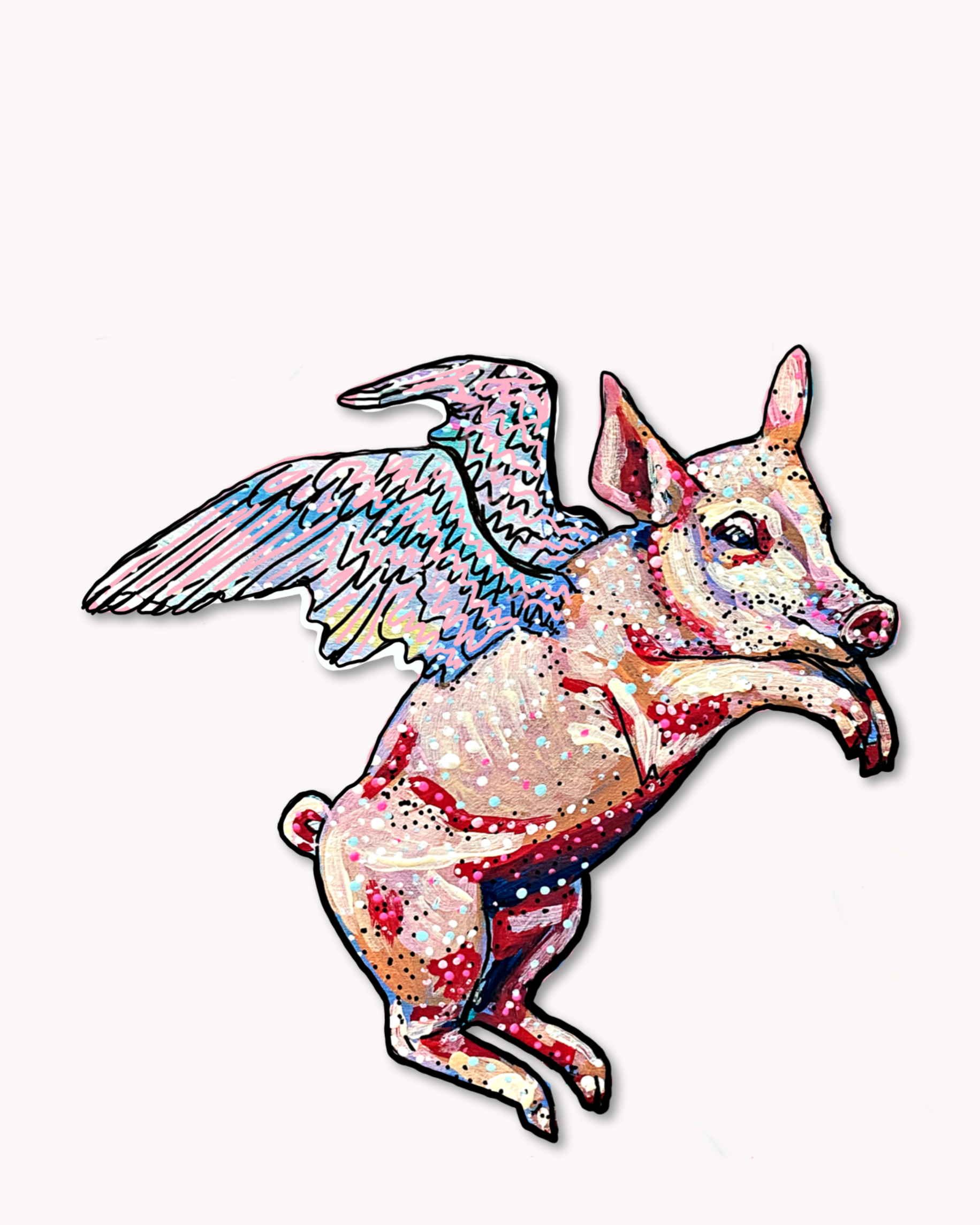 When Pigs Fly ( Permanent Sticker )