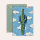 Saguaro In The Clouds Frameable Greeting Card