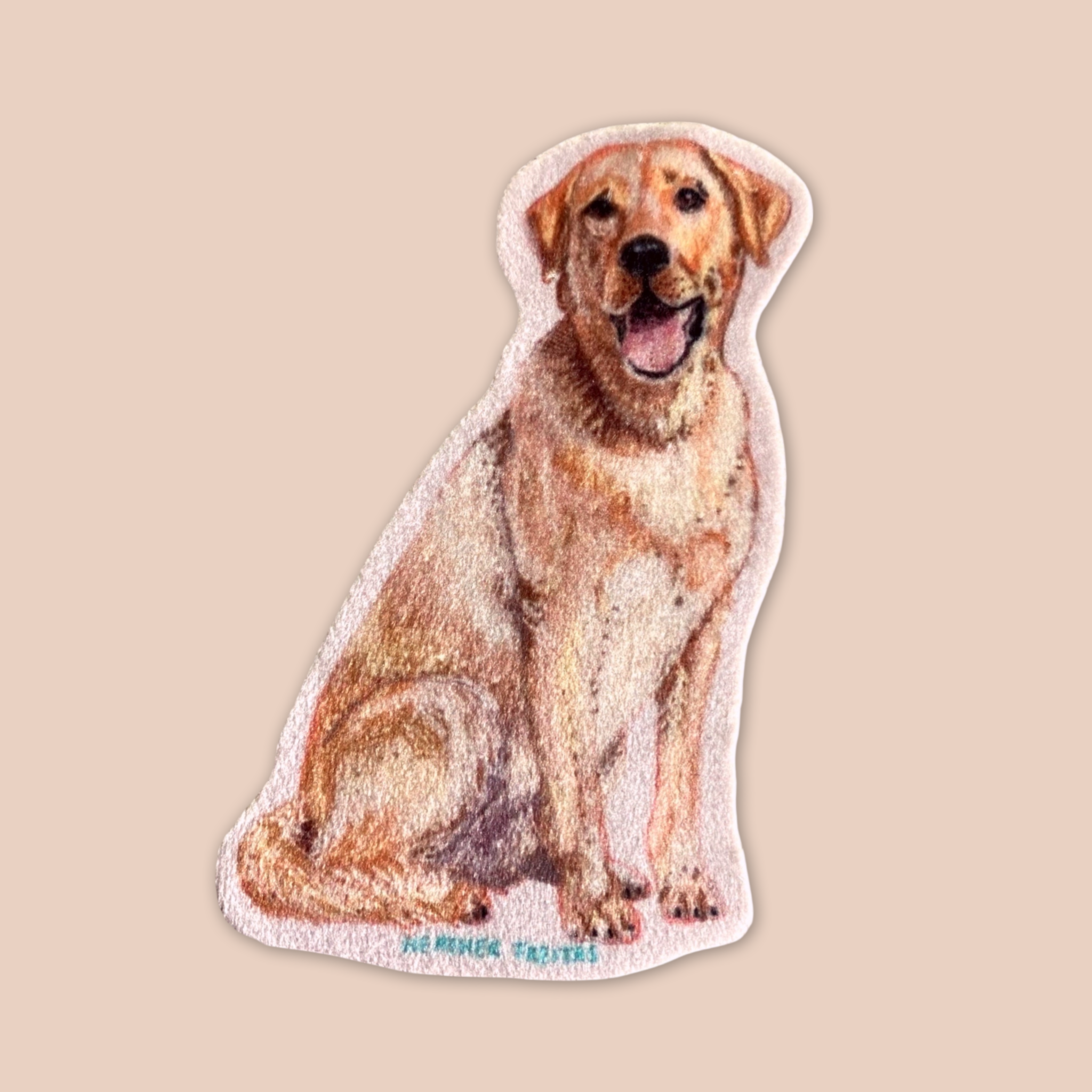 Yellow Labrador Dog - Sew On Velveteen Patch