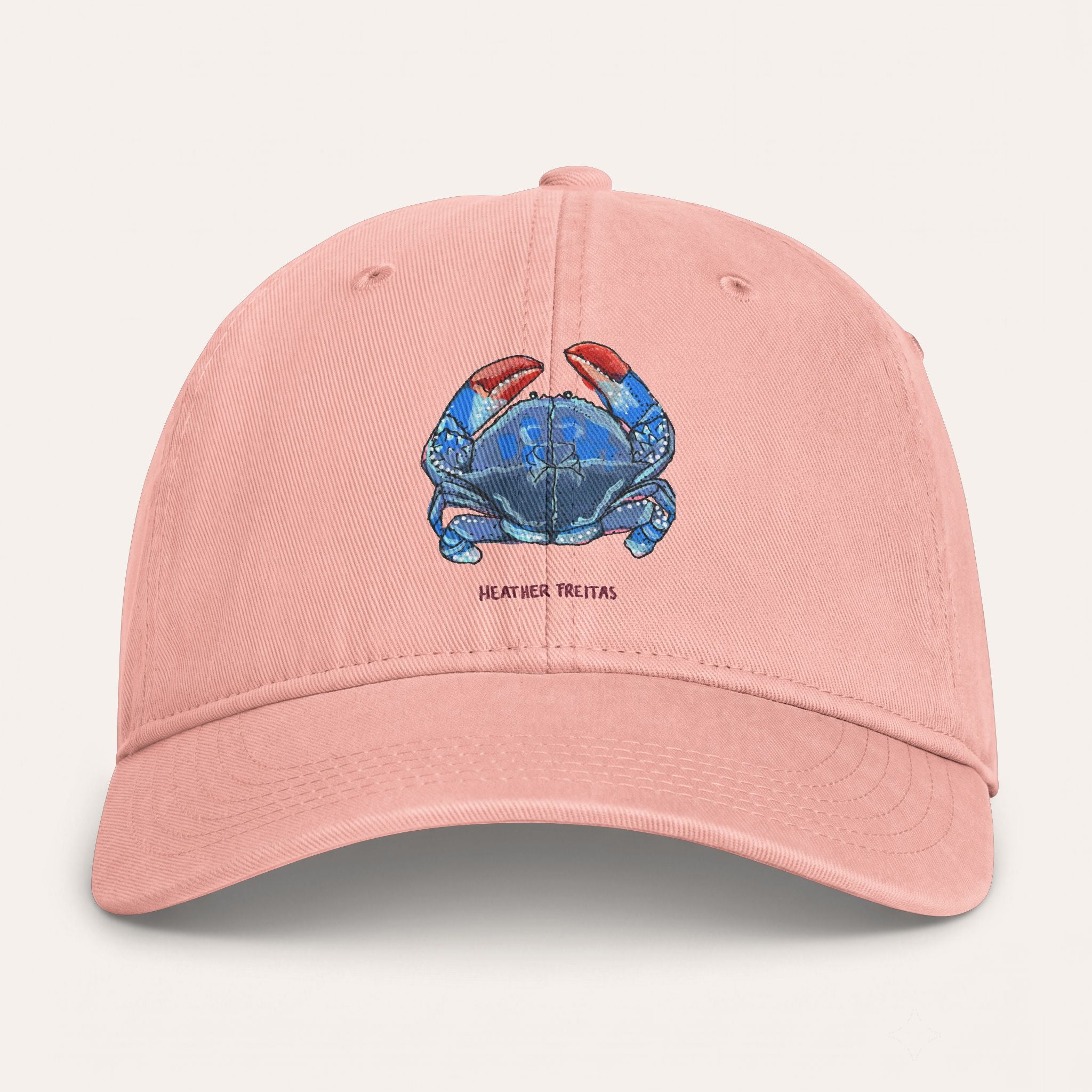 Blue Crab Washed Cotton Cap
