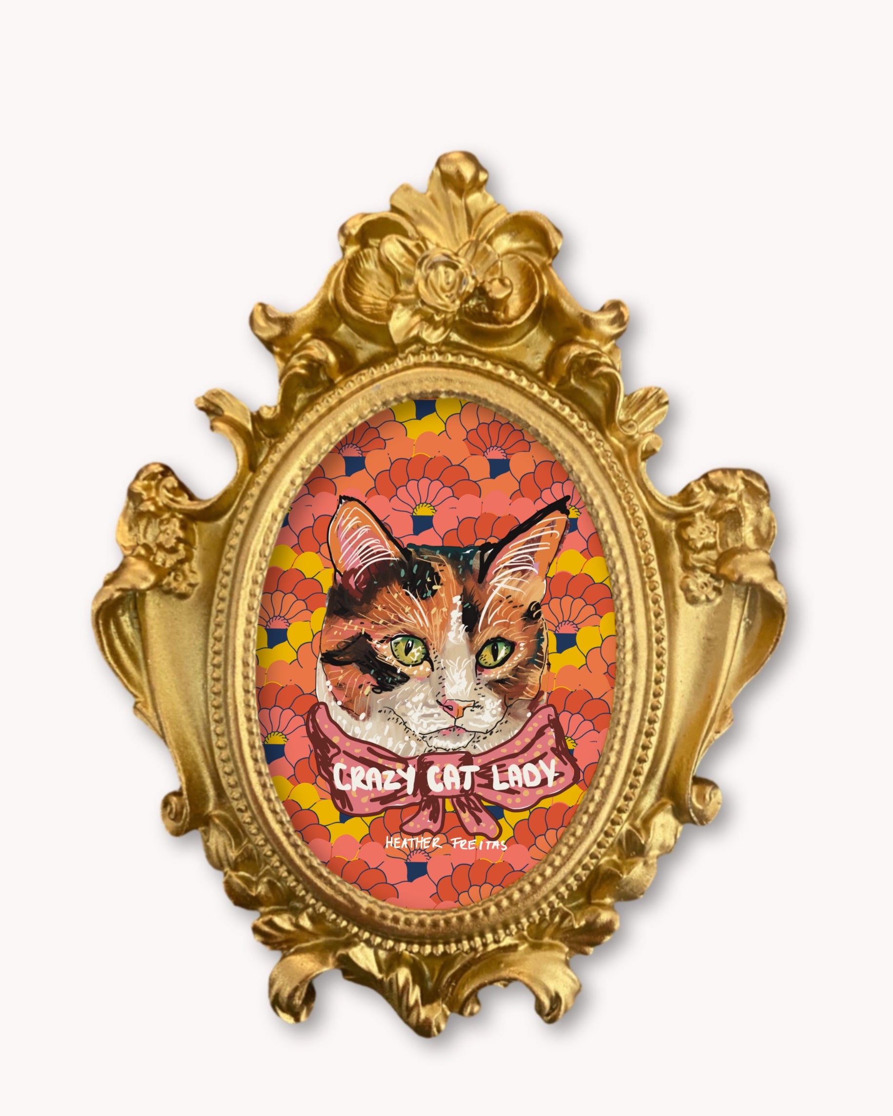 Crazy Cat Lady Print - Mini framed print