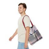 Plaid Cow Skull Tote Bag