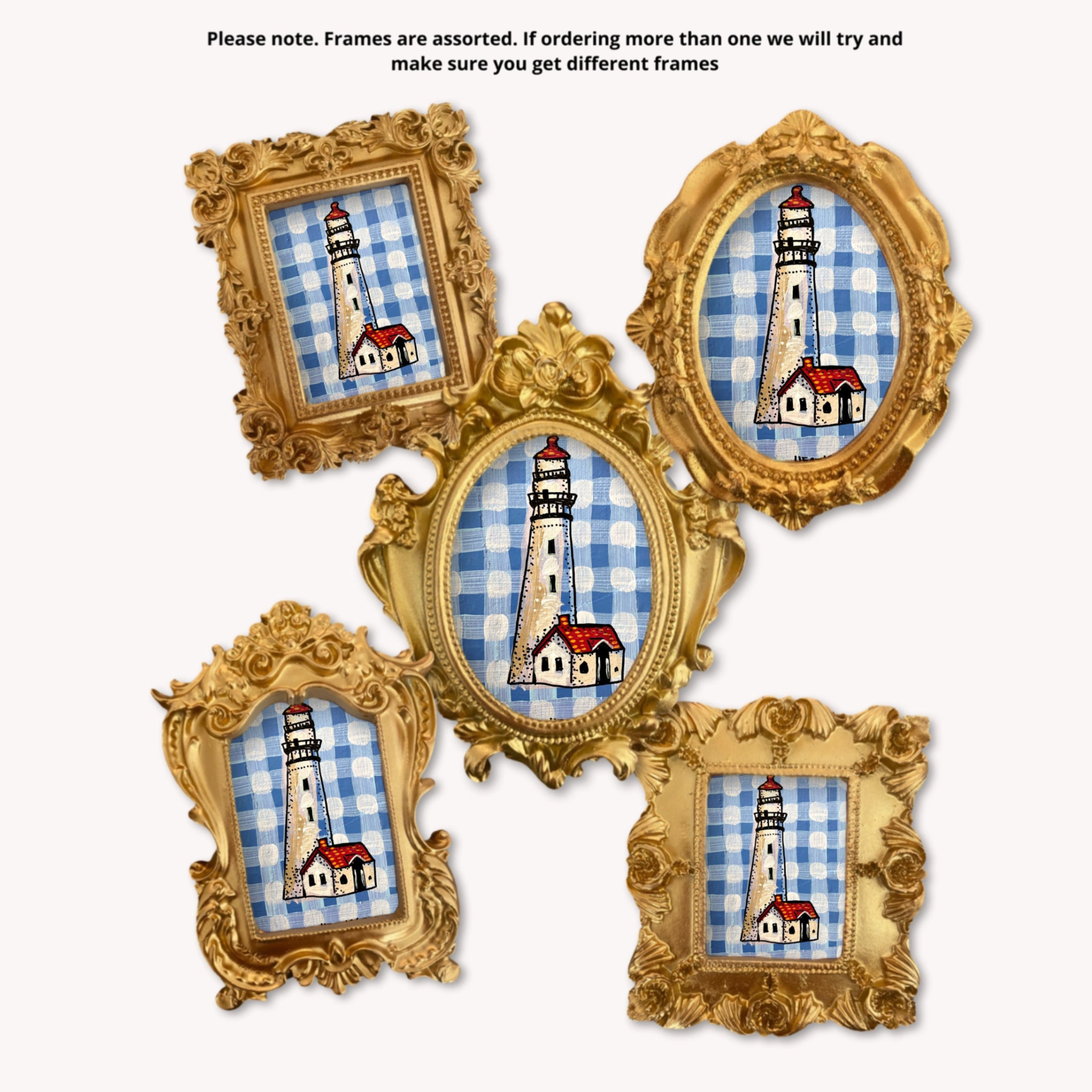 Lighthouse Framed Small Magnet