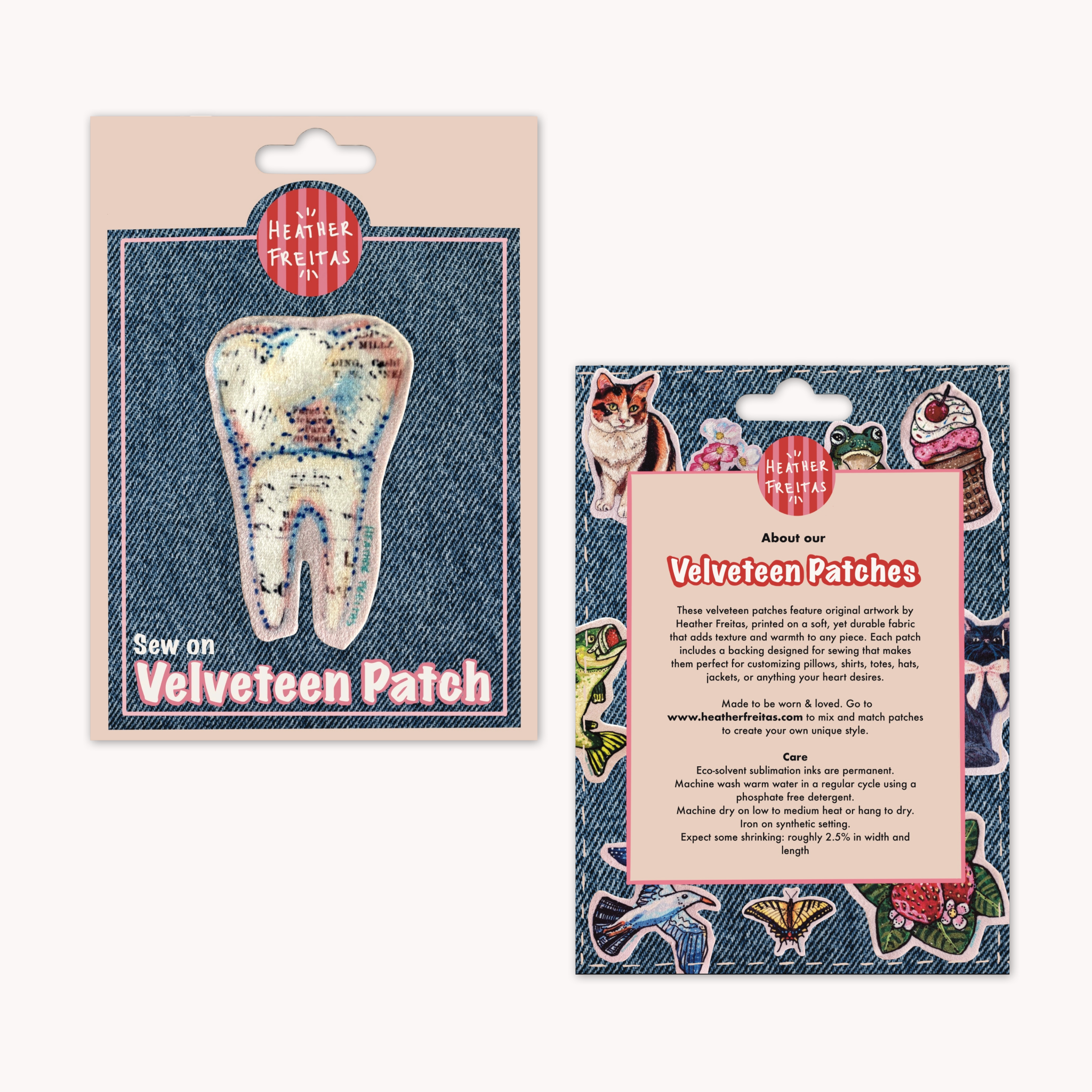 Tooth - Sew On Velveteen Patch