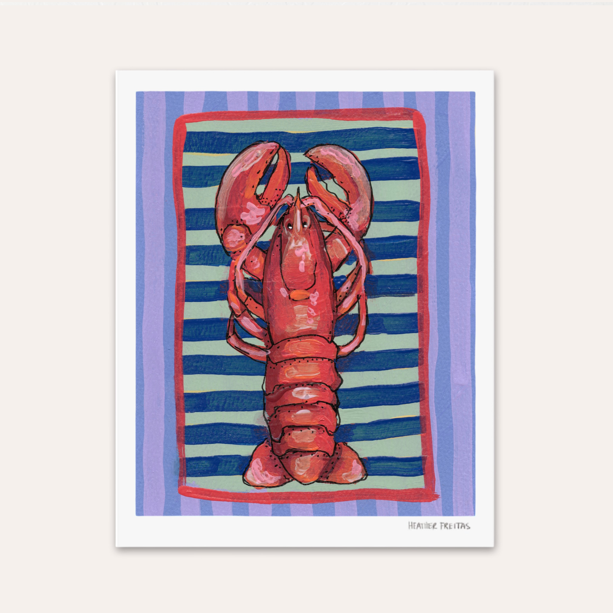 Lobster Hand Signed Fine Art Print