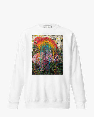 Save The Fat Unicorn Unisex Premium Sweatshirt - Heather Freitas - fine art home deccor