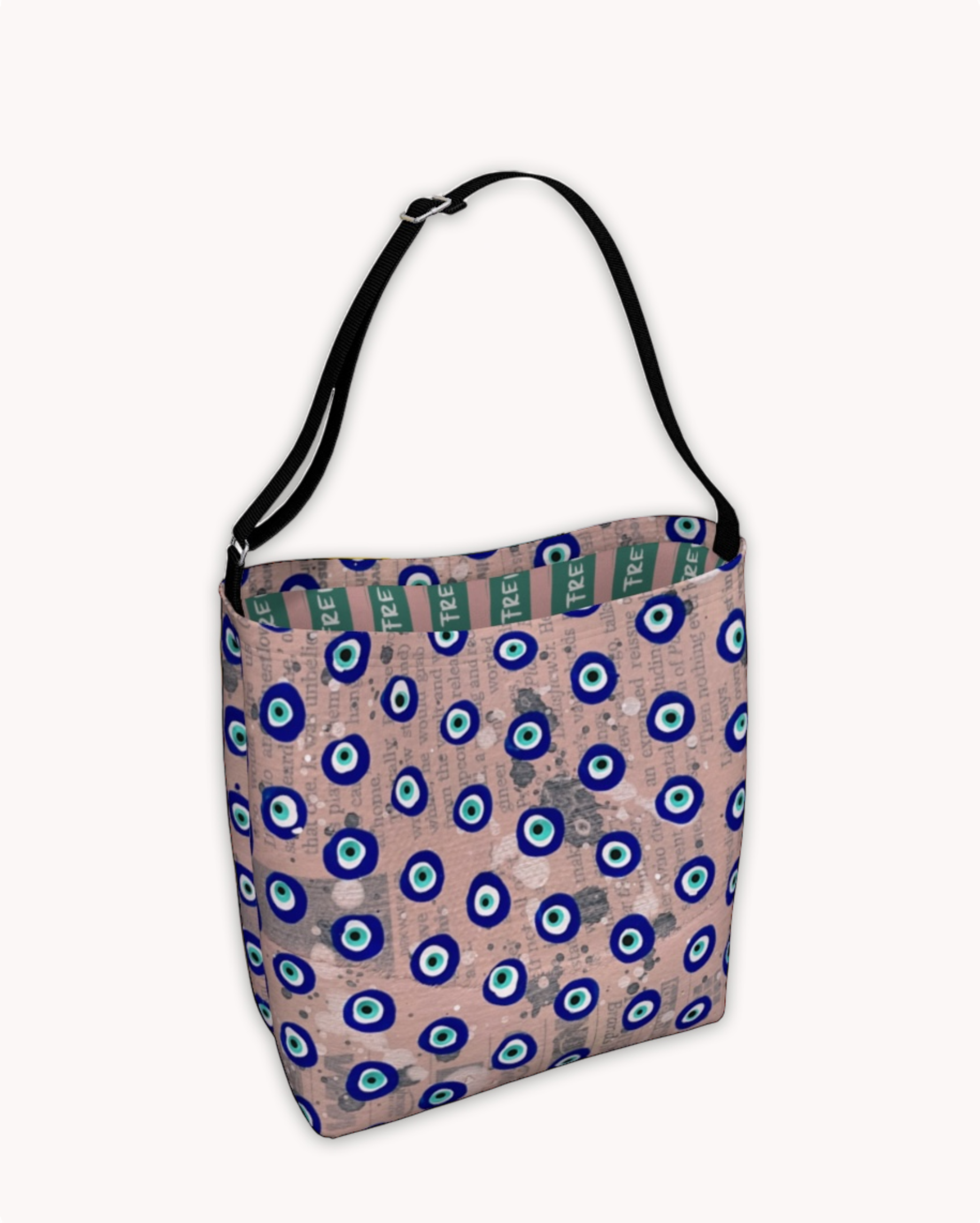Dusty Pink Evil Eye Tote