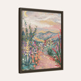 Pastel Desert Framed Fine Art Canvas Print