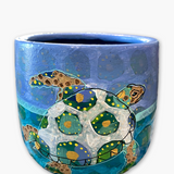 Sea Turtles 6 inch Hand Painted Planter