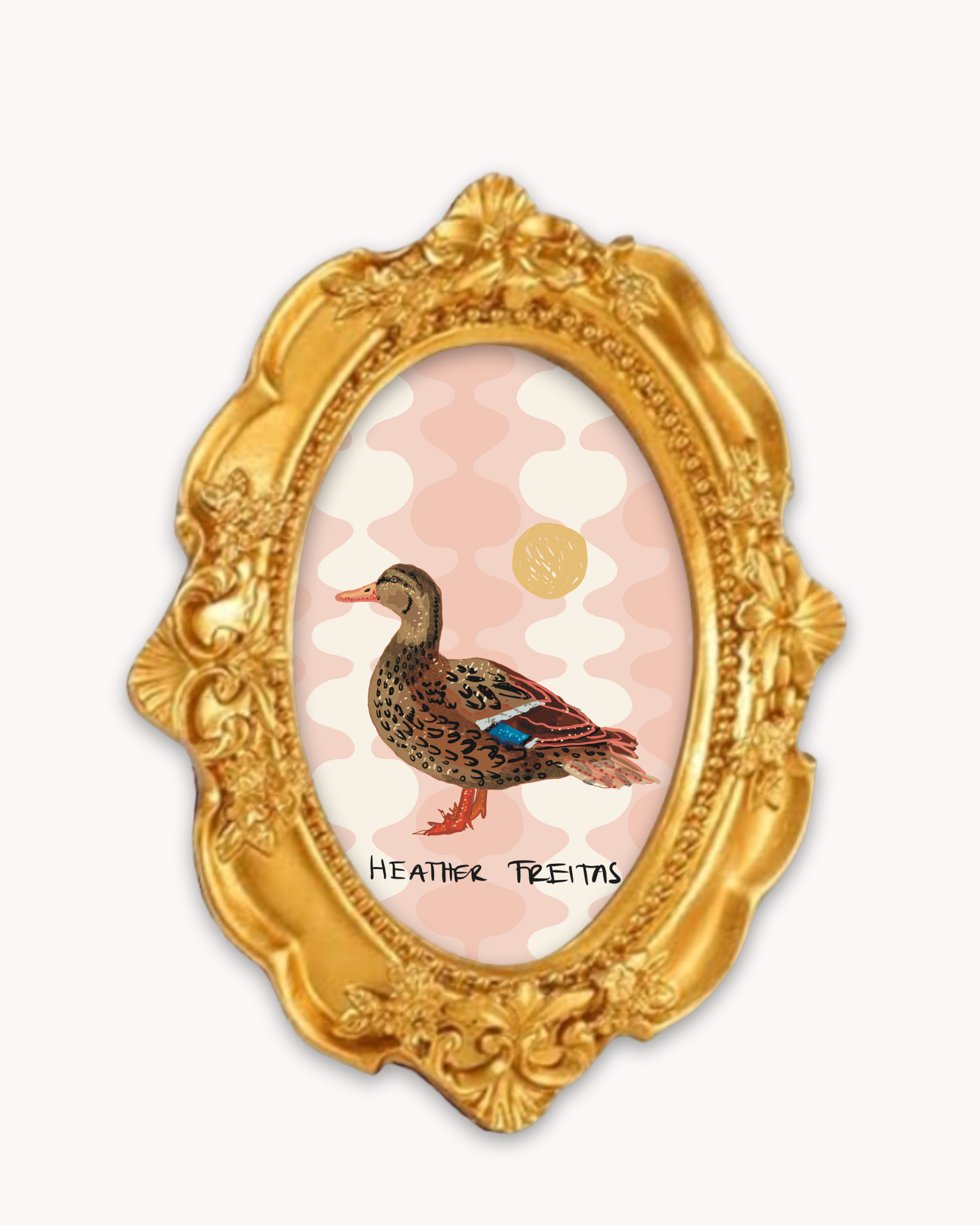 Lady Duck Framed Magnet ( Small )
