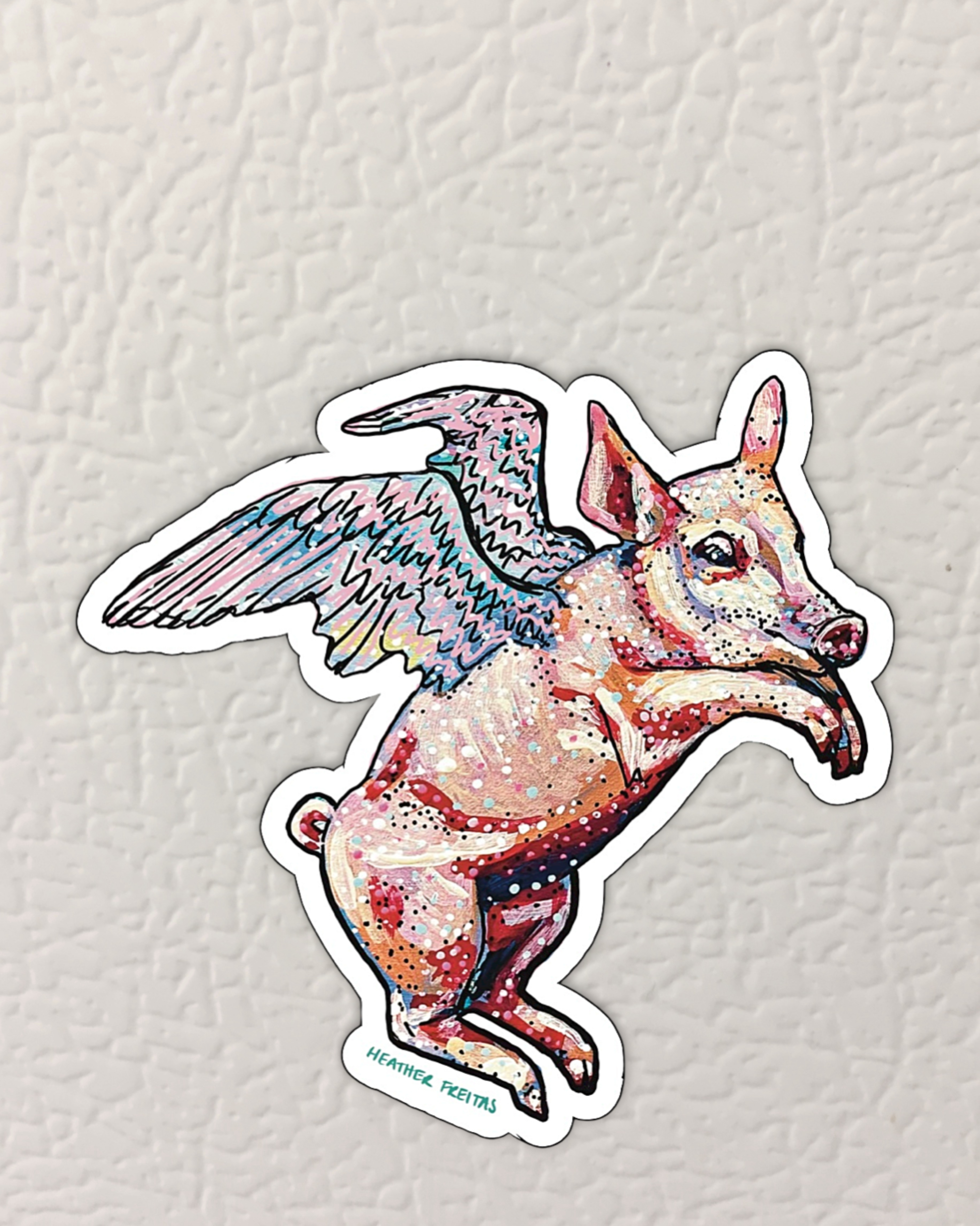 Flying Pig Magnet ( Die-Cut )