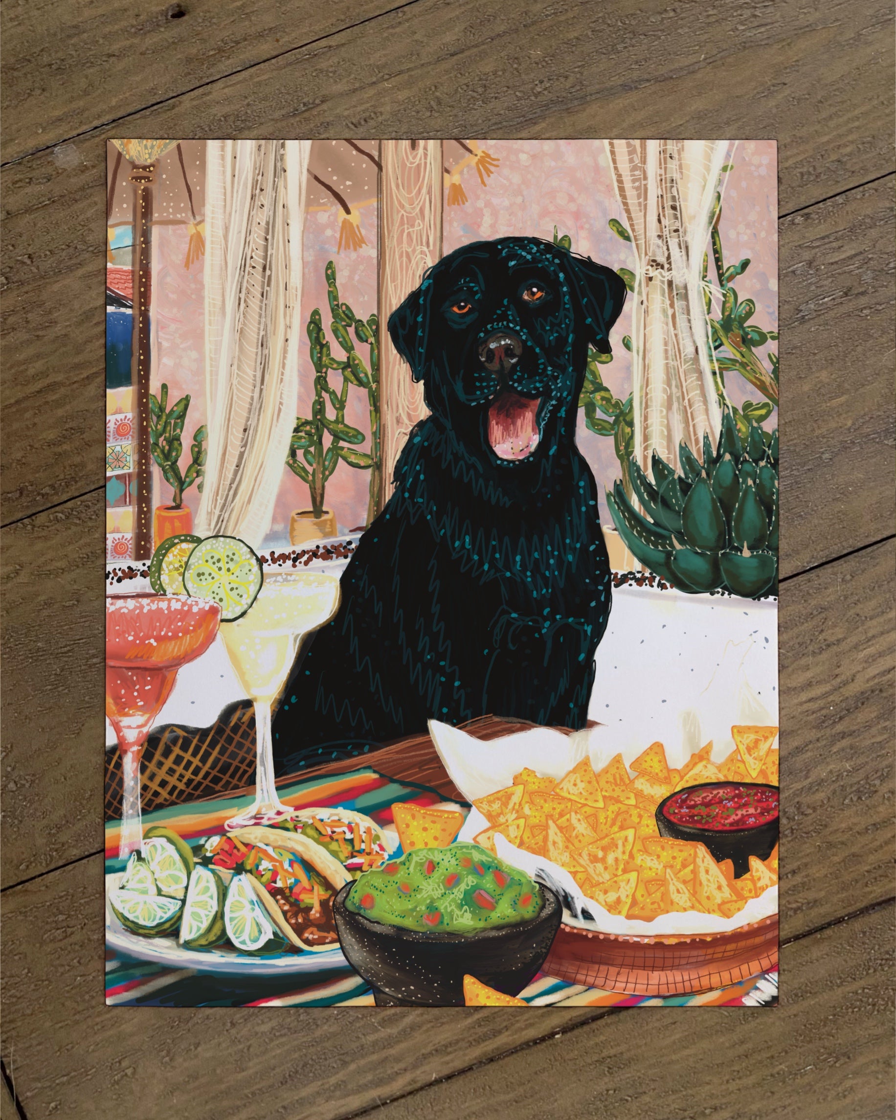 Labrador - Build Your Own Dining Dog Paper Print