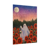 Twilight Sunflower Ghost Art Print