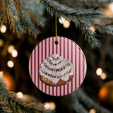 Cinnamon Roll Ceramic Ornament