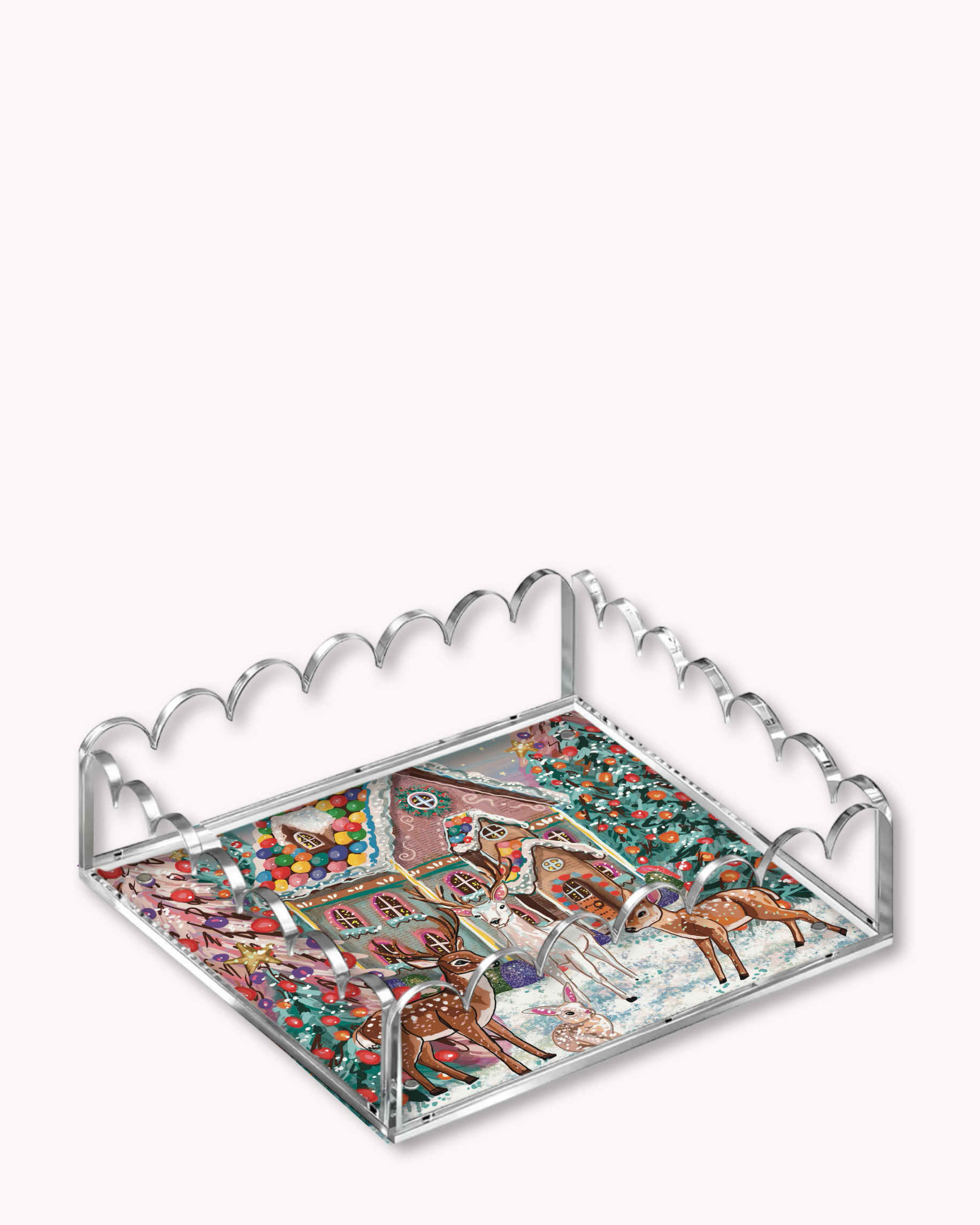 Dreamy Gingerbread House Acrylic Tray