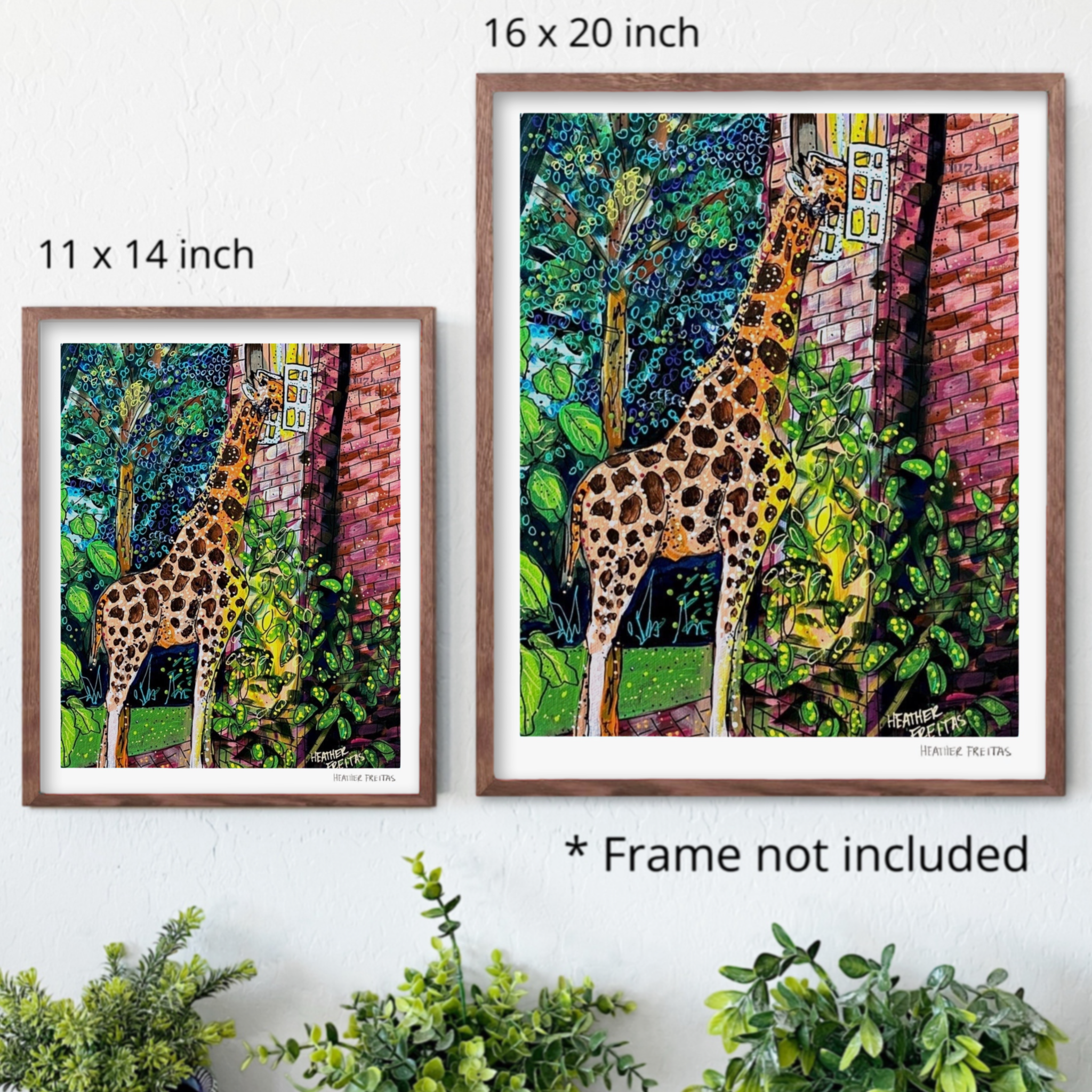 Twilight Snack Giraffe Fine Art Print