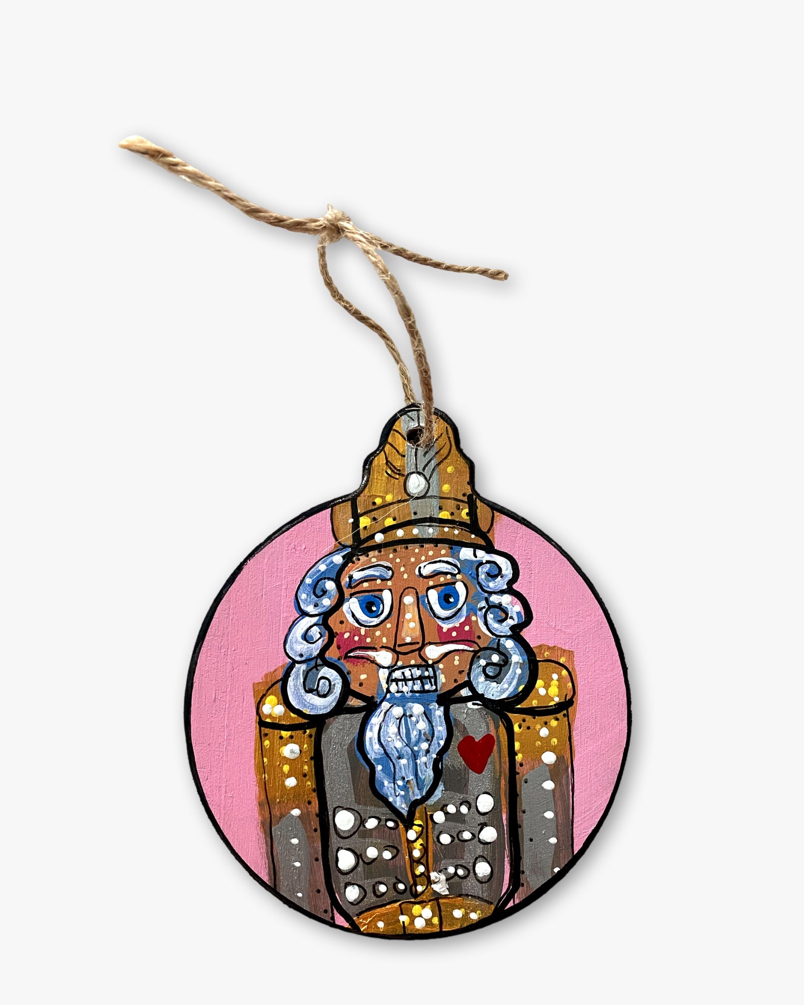 Pink Nutcracker Hand Painted Ornament