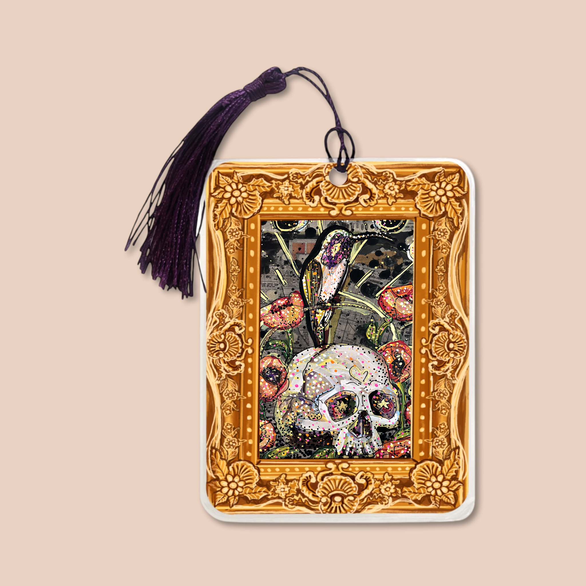 Lucifer Hummingbird Fine Art Painting Bookmark