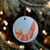 Shrimp Ceramic Ornament