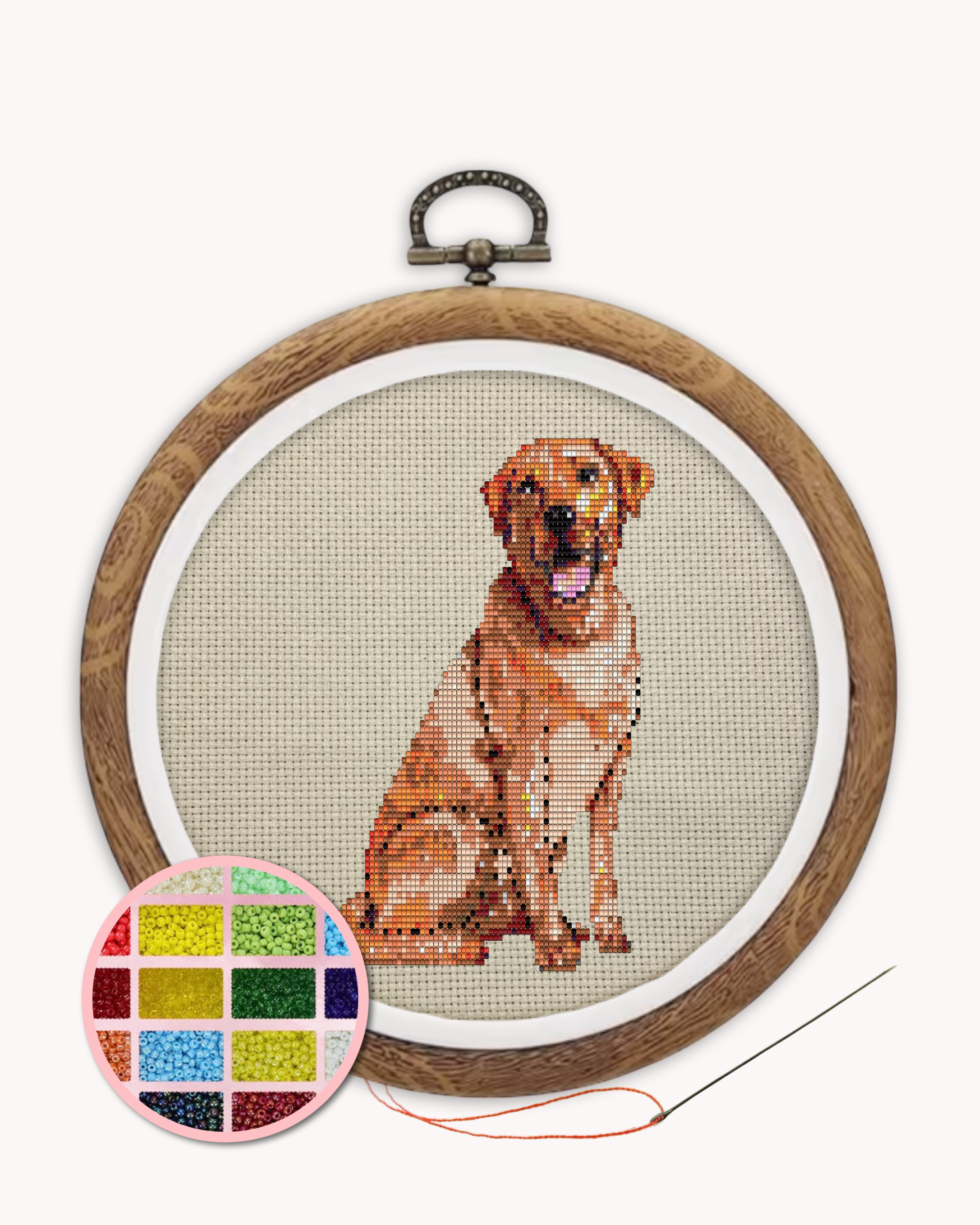 Yellow Labrador Beaded Art Kit ( XL 6 inch )