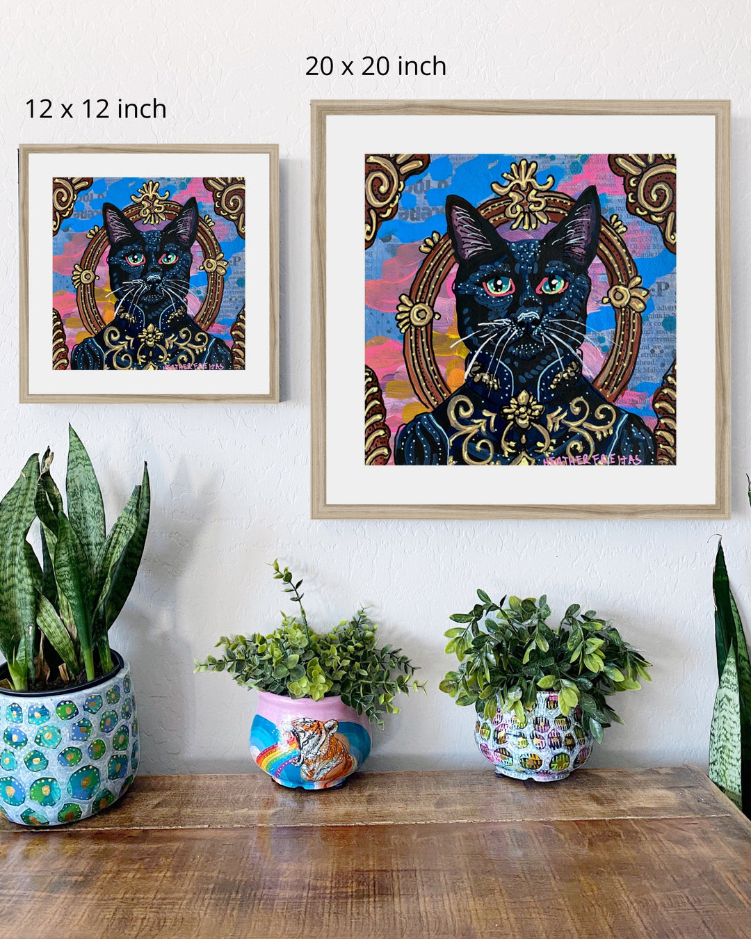 Royal Black Cat Framed & Mounted Print