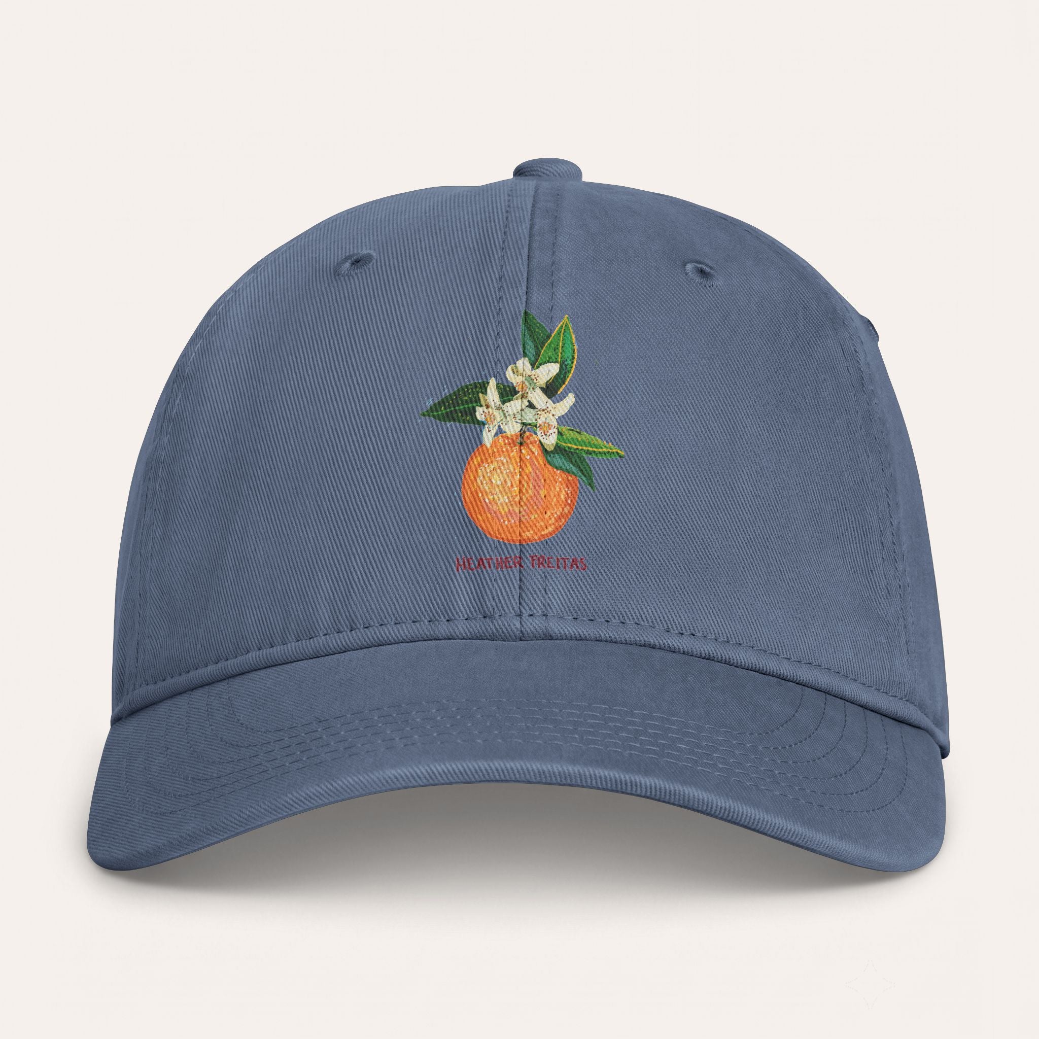 Orange Washed Cotton Cap