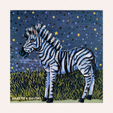 Zebra The Stars Mini Art Print