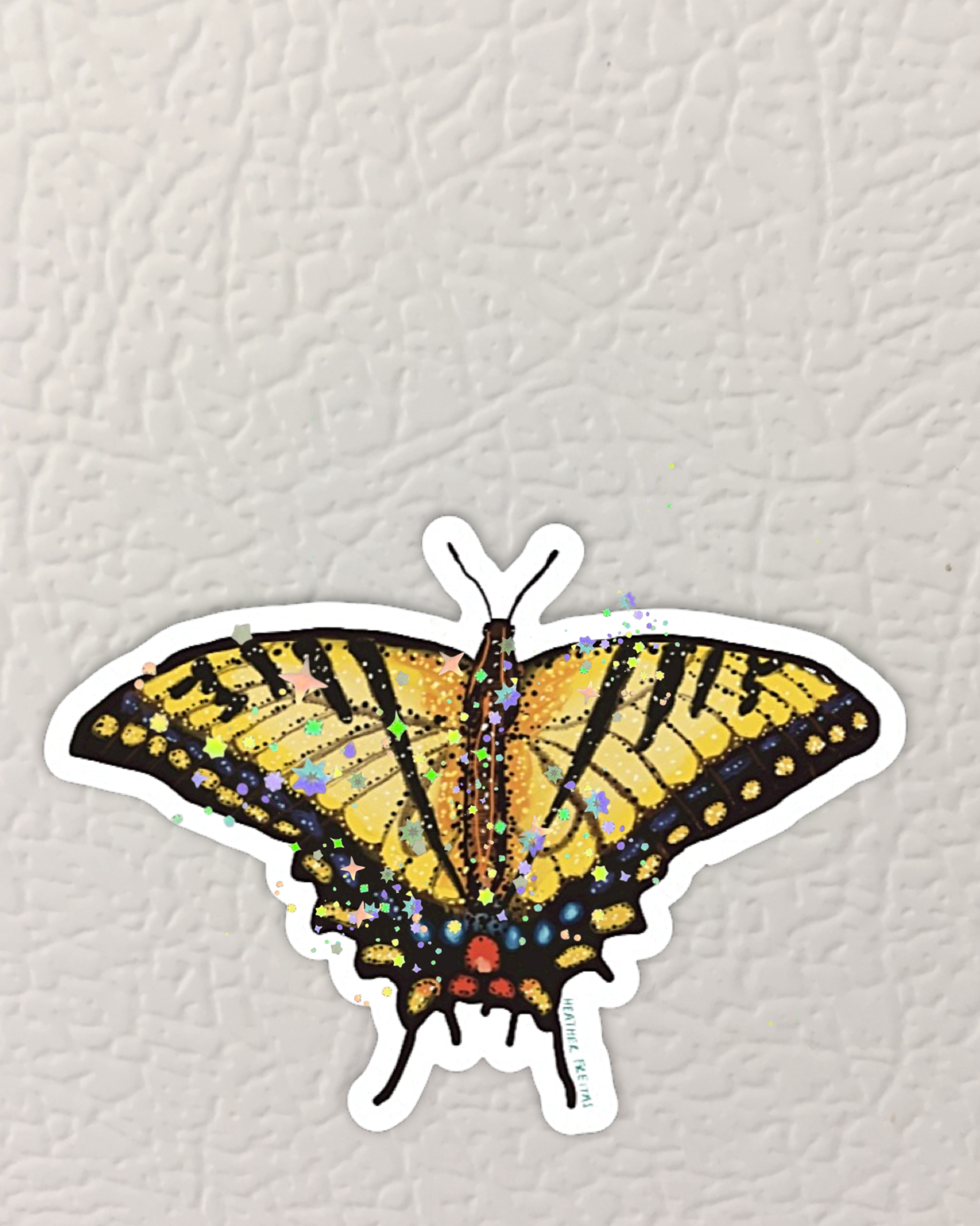 Yellow Swallowtail Butterfly Magnet ( Die-Cut )