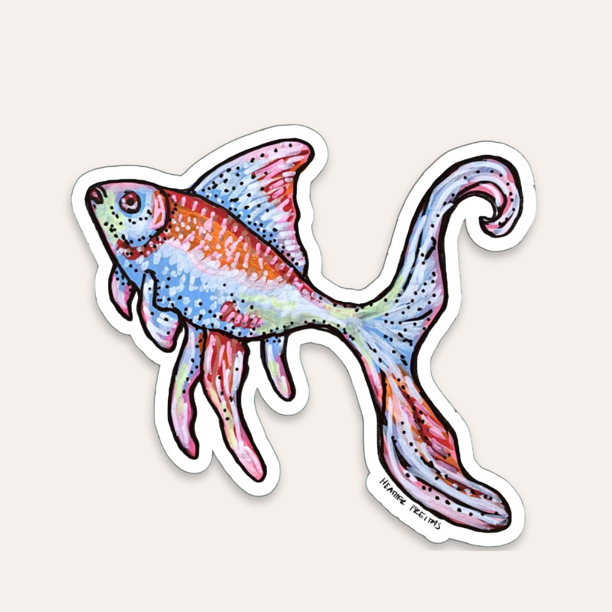 Long Fin Goldfish Sticker