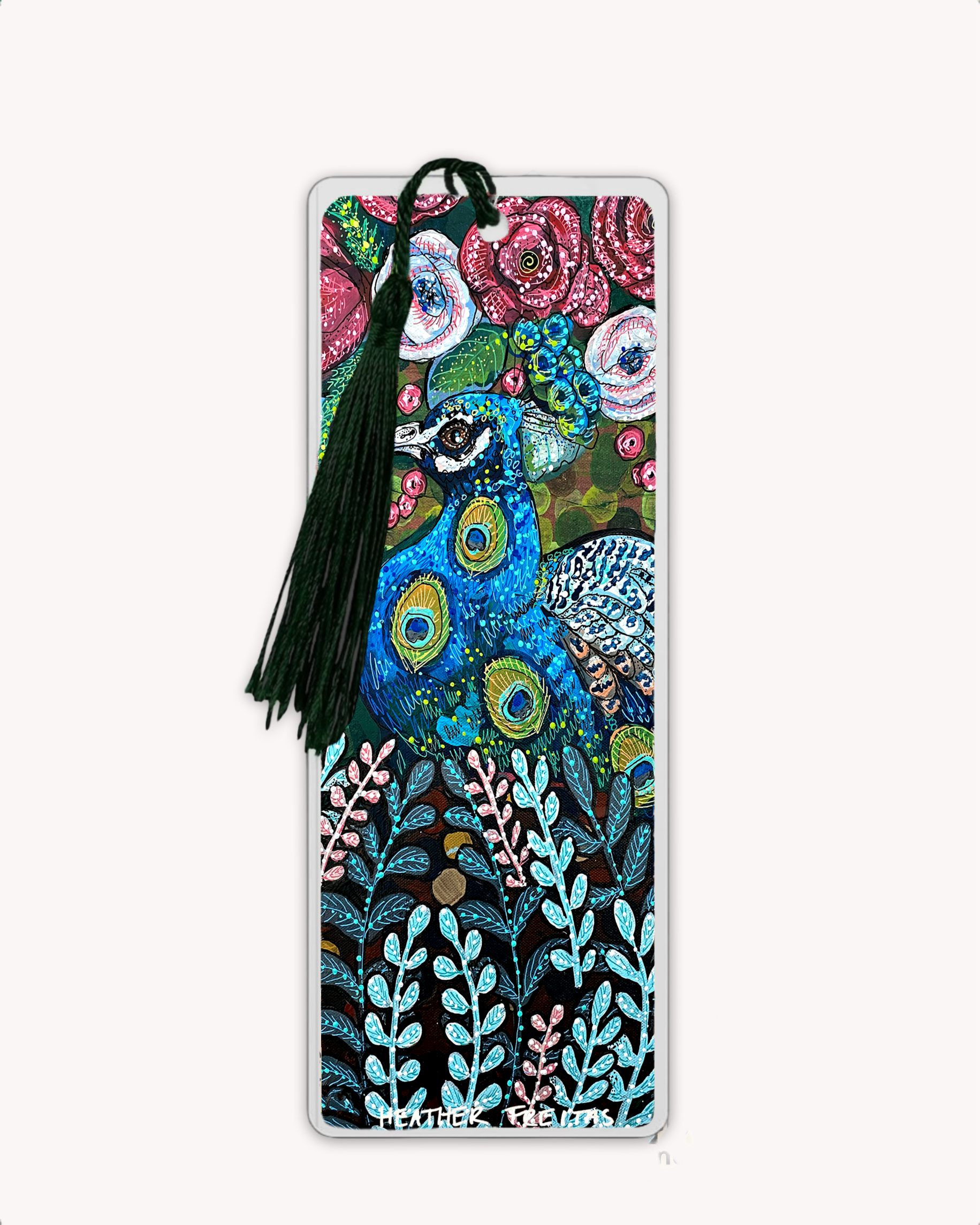 Blue Boy Peacock Bookmark