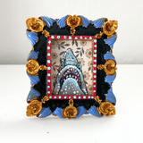 Floral Shark ( Mini Original Painting )