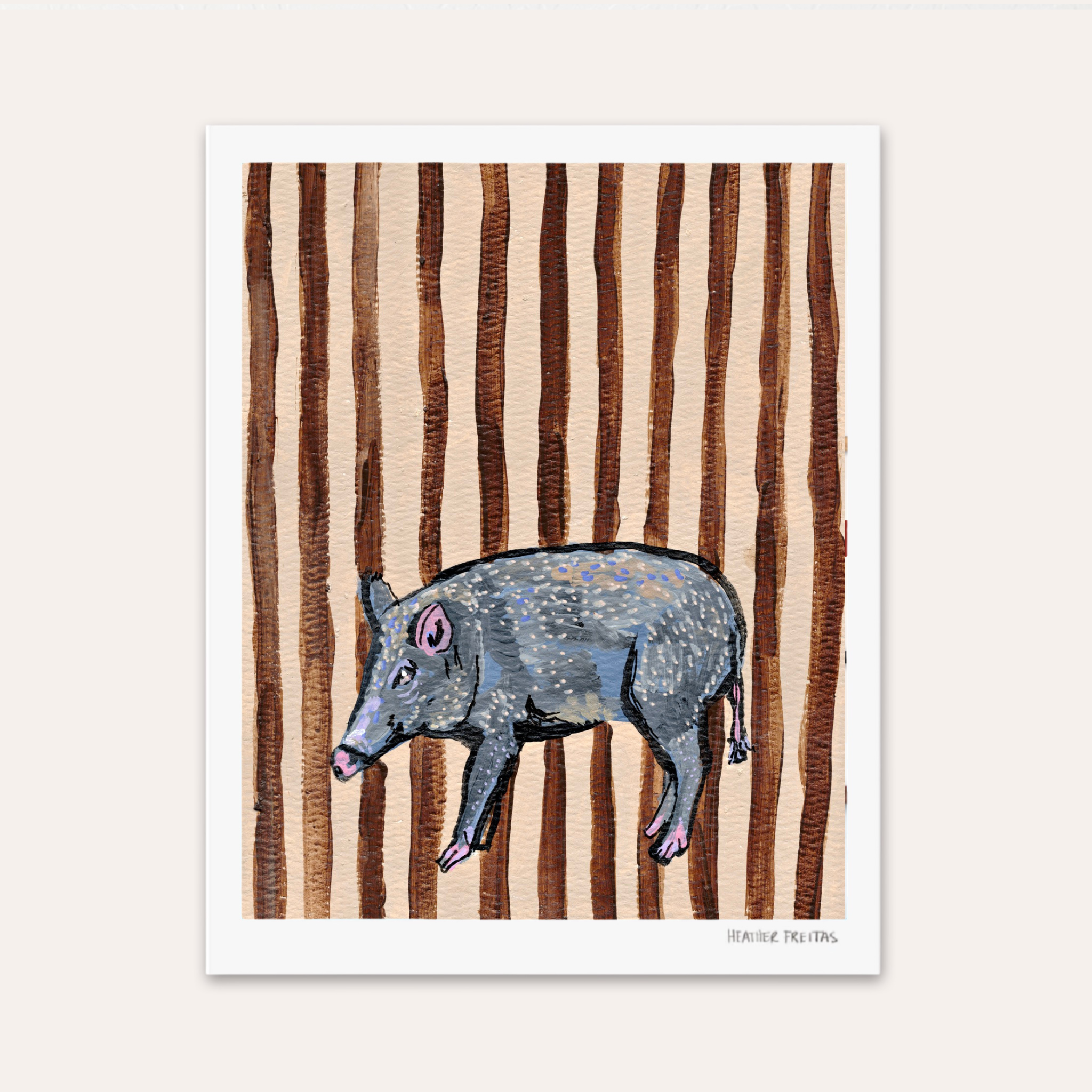 Javelina Hand Signed Fine Art Print