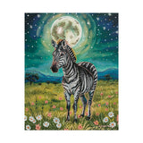Floral Zebra Art Print