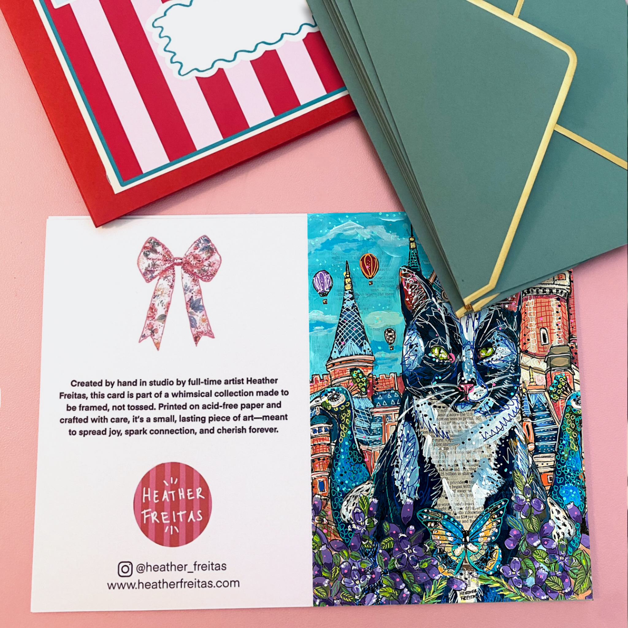 Sky Castle Cat - Greeting Card / Fine Art Print