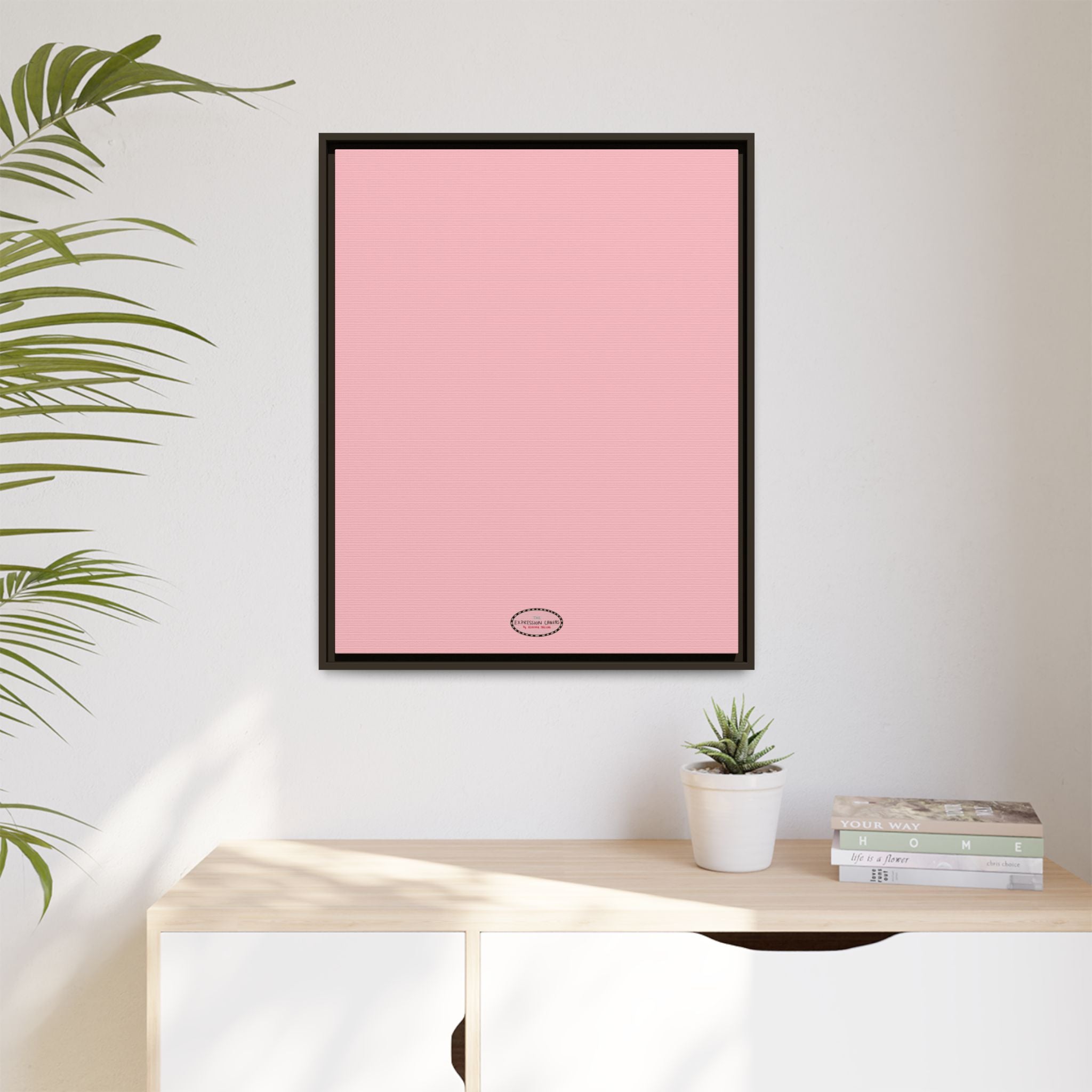 Pink Expressions Framed Canvas Print