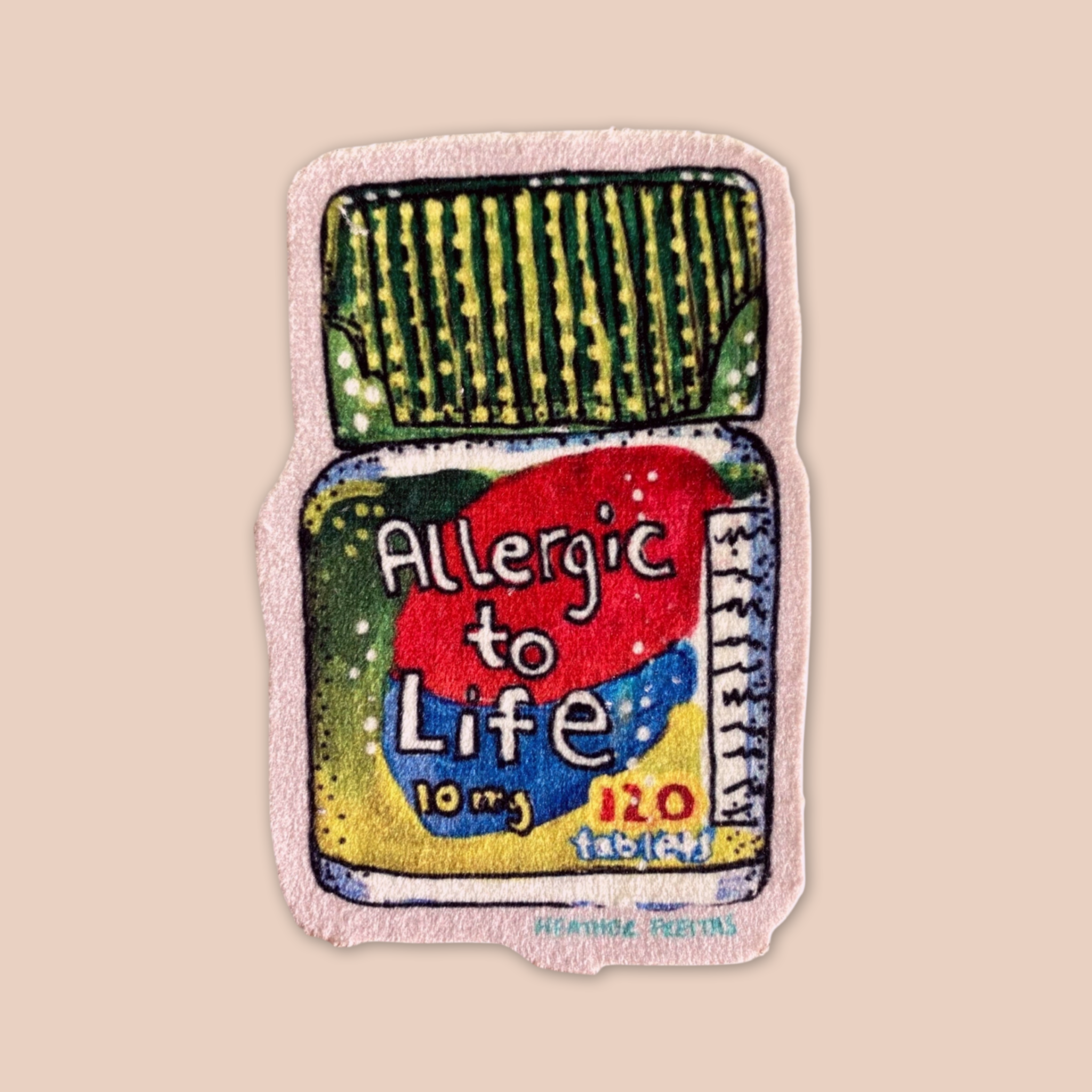 Allergic To Life - Sew On Velveteen Patch