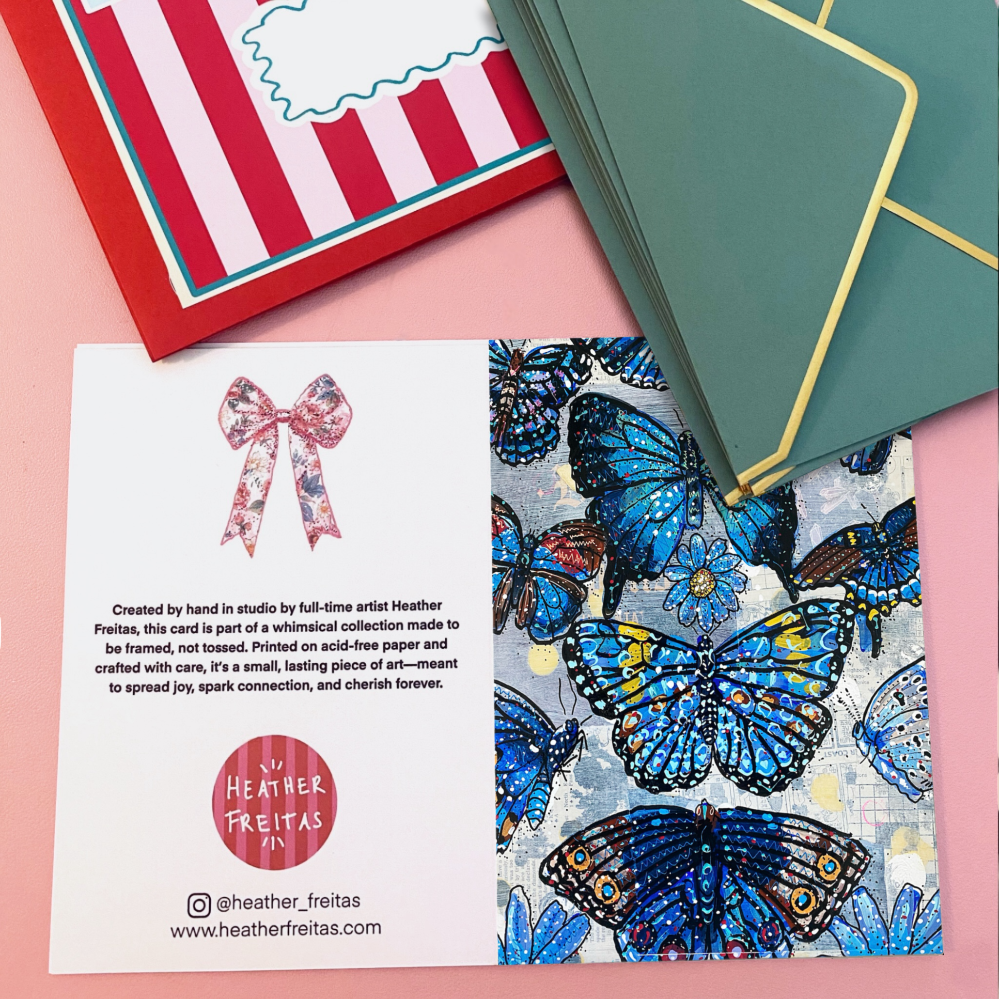 Blue Butterflies - Greeting Card / Fine Art Print