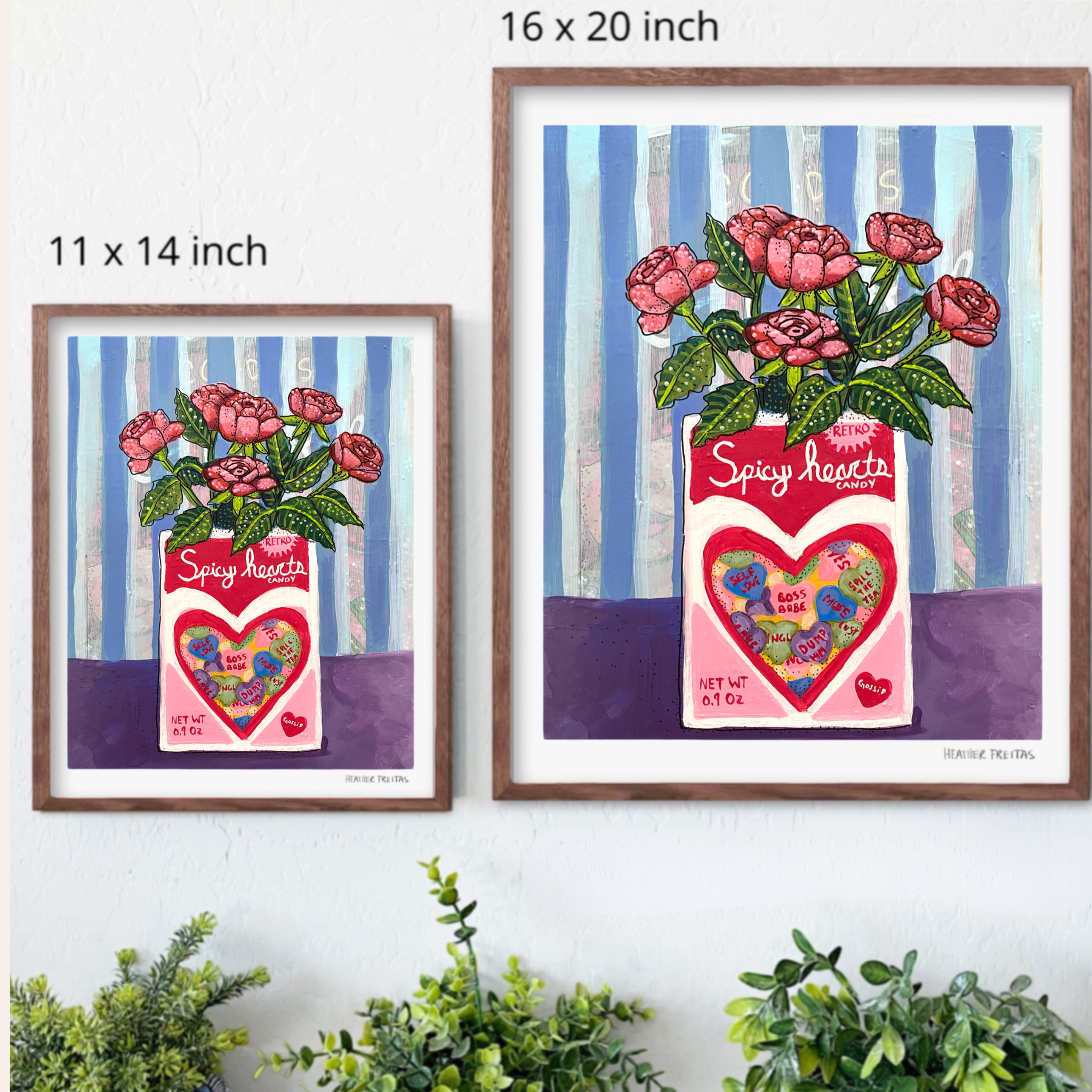 Spicy Hearts Bouquet Fine Art Print