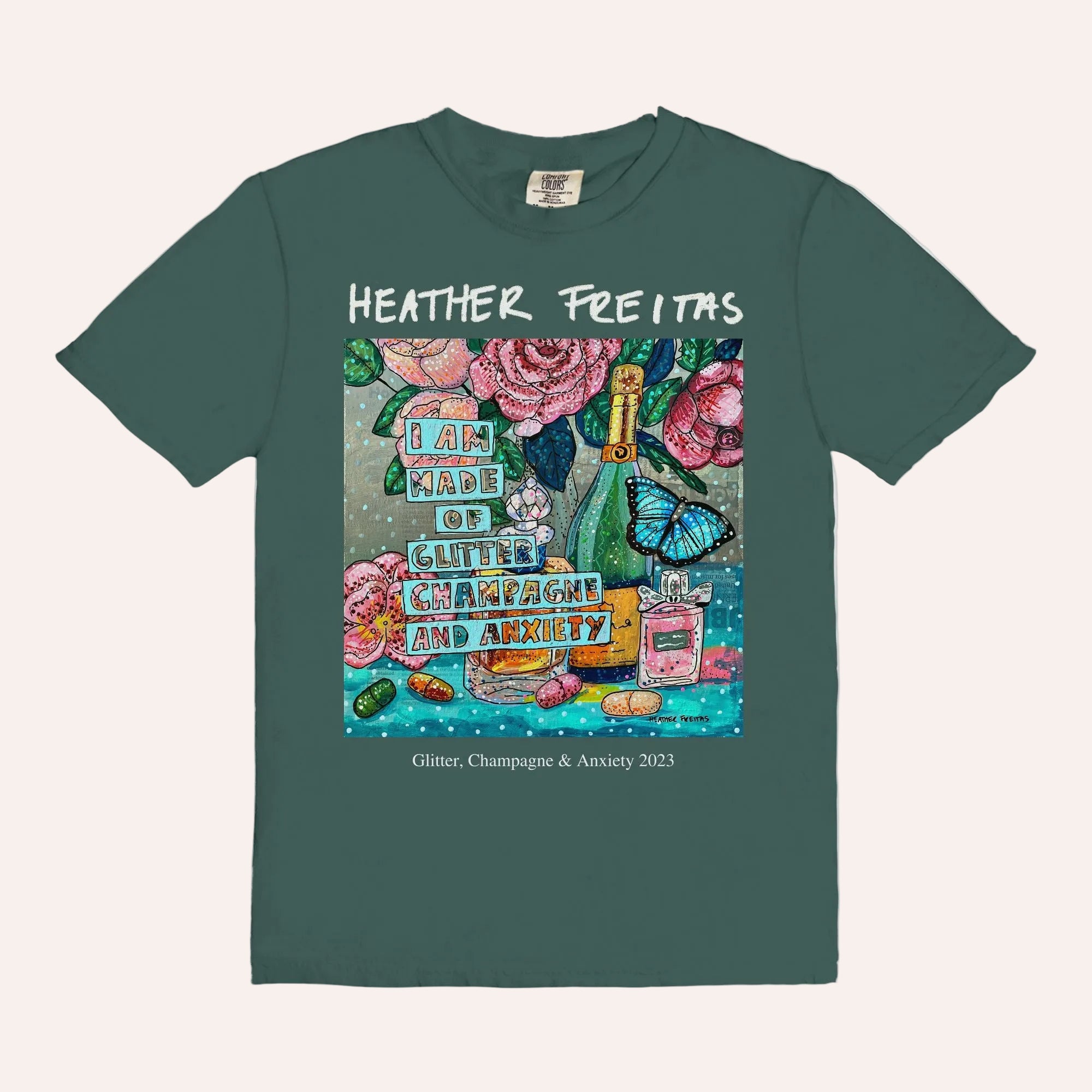 Glitter, Champagne & Anxiety Tee